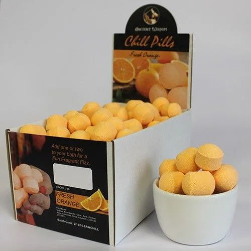 Šumivé tablety do kúpeľa Chill Pills – čerstvý pomaranč, 1,3 kg – fotka 2