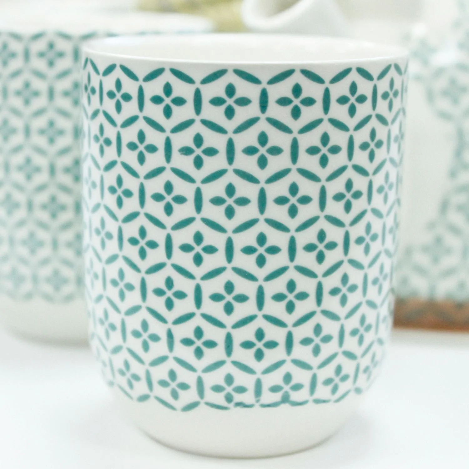 Čajová súprava Herbal Green Mosaic – čajník a 6 šálok – fotka 6