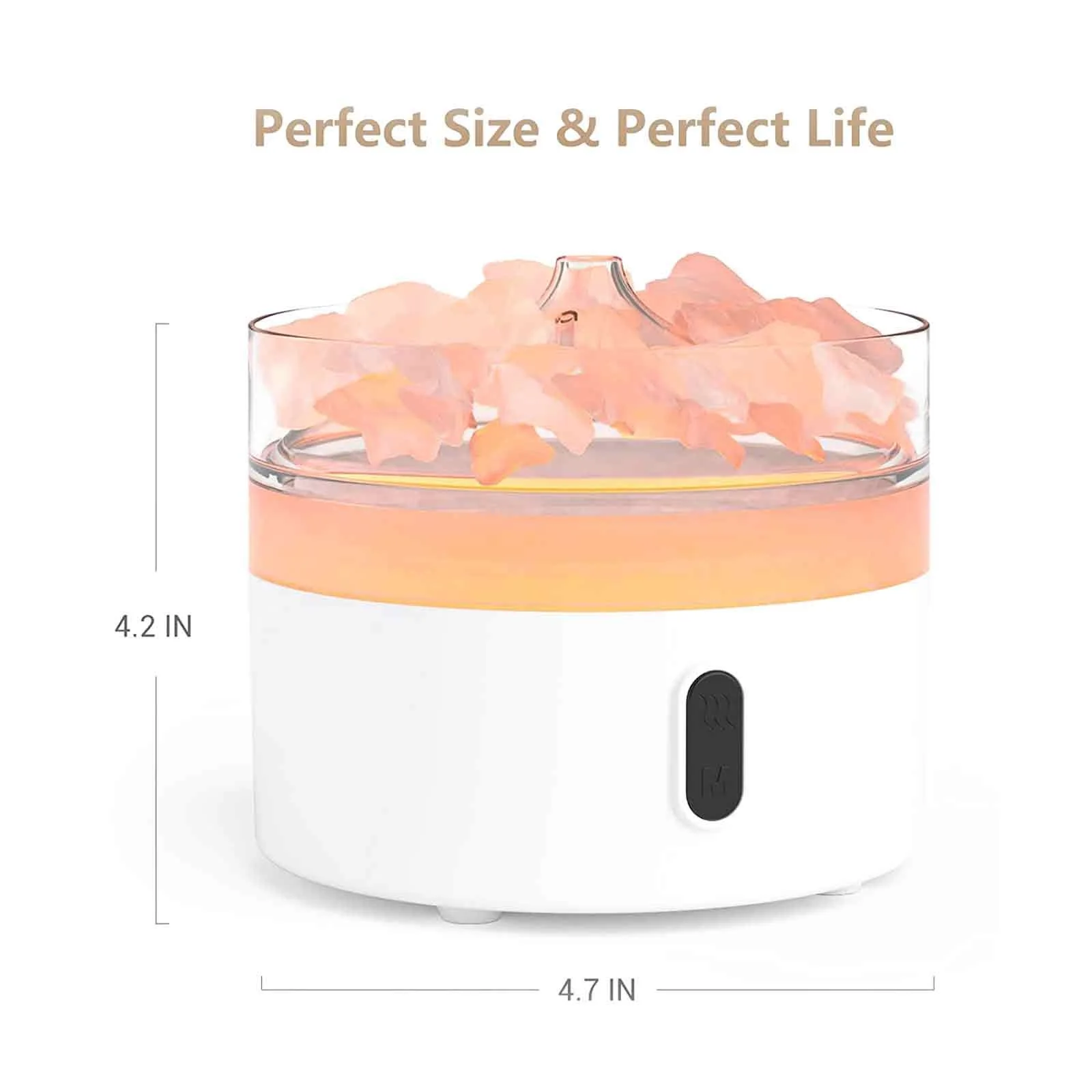Ultrazvukový difuzér s himalájskou soľou – 220 ml, USB-C – fotka 3