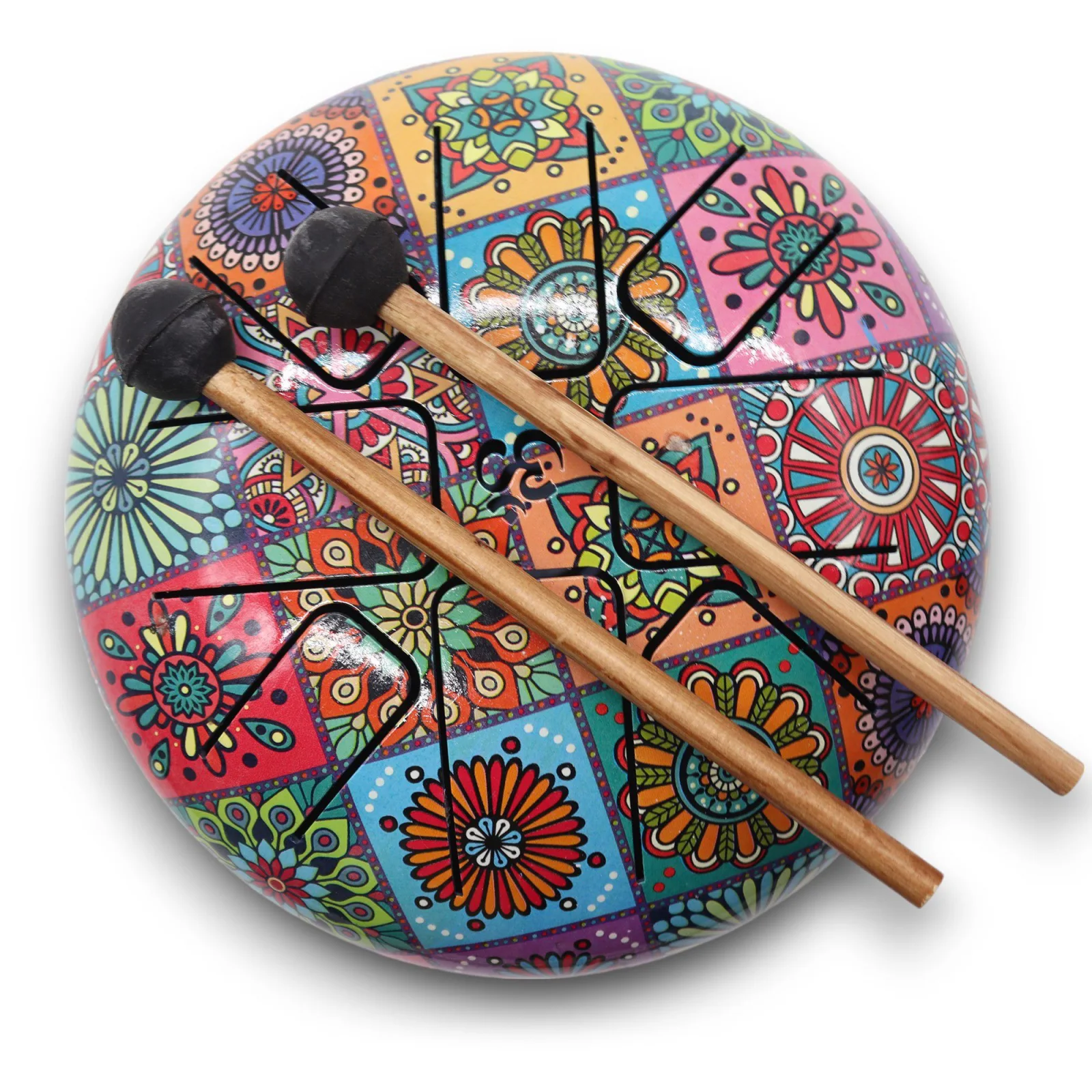 Happy Drum Multi Coloured – jazyčkový bubon, 17 × 13 cm – fotka 3