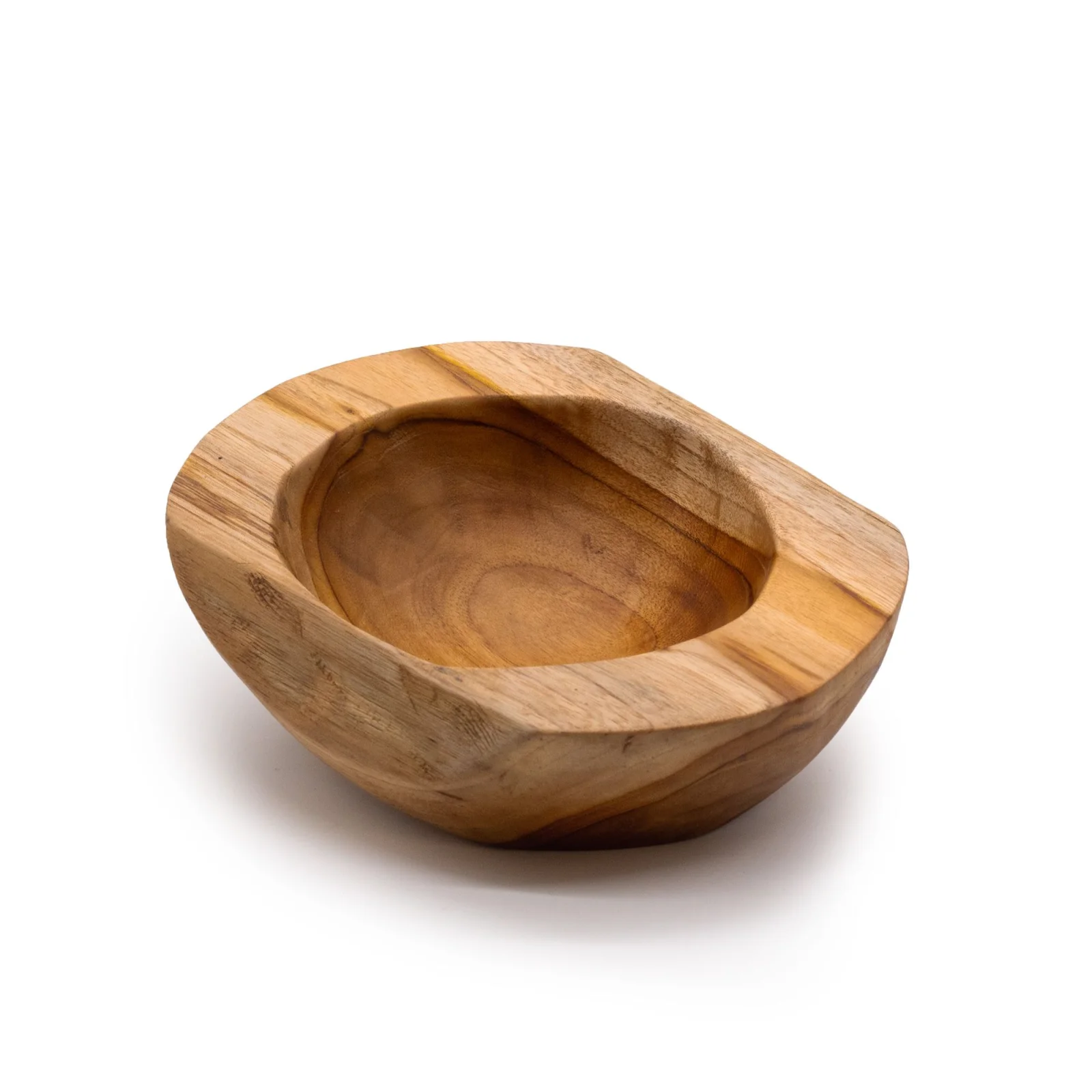 Misa z teaku prirodzeného tvaru – 20 × 7 cm – fotka 4