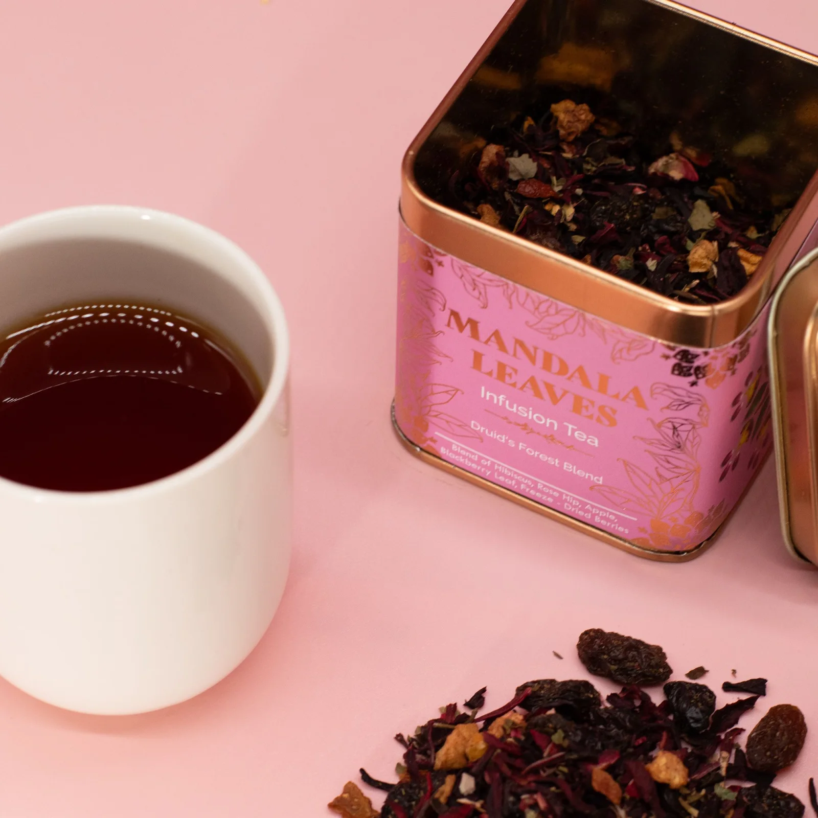 Ovocný čaj Druid's Forest Blend – lesné ovocie, 50 g, plechovka – fotka 3