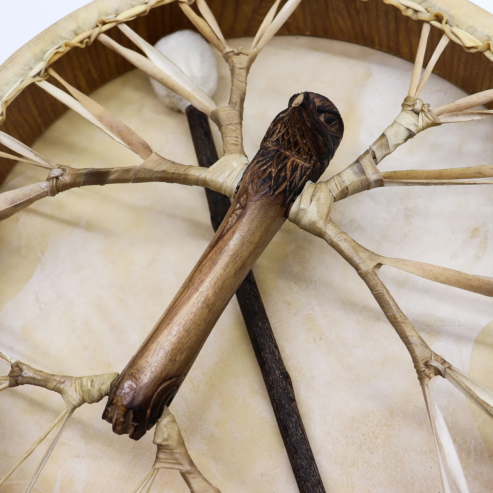 Šamanský bubon Spirit of the Eagle – laditeľný, 40 cm – fotka 4