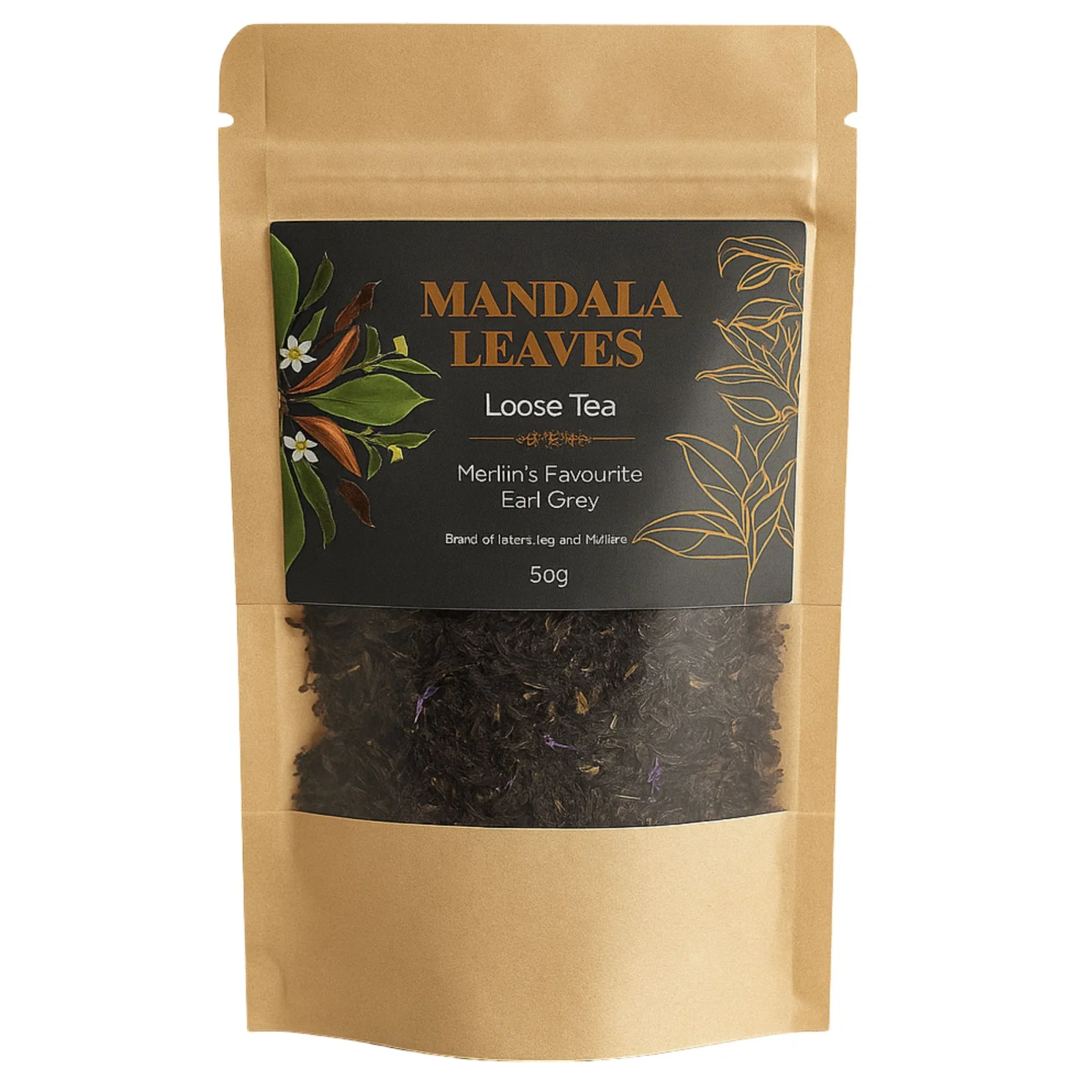 Čierny čaj Merlin's Favorite Earl Grey – bergamot, 50 g, vrecko – fotka 3