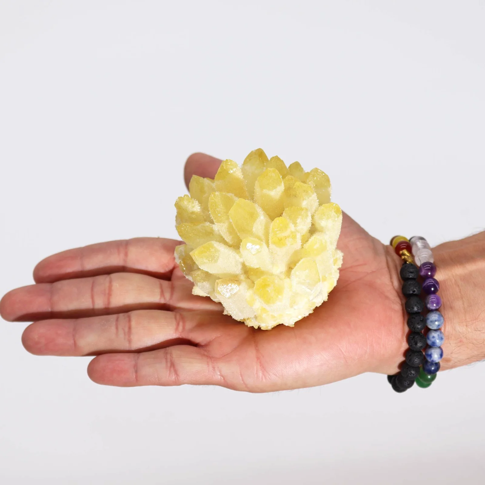 Umelý zhluk krištáľu Yellow Ghost – žltý, cca 8 cm – fotka 1