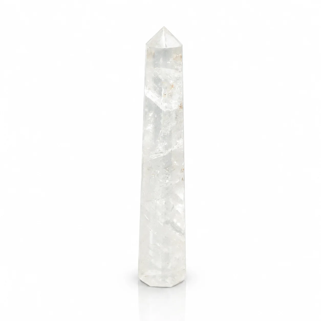 Šesťboký obelisk z krištáľu, cca 17 cm – fotka 2
