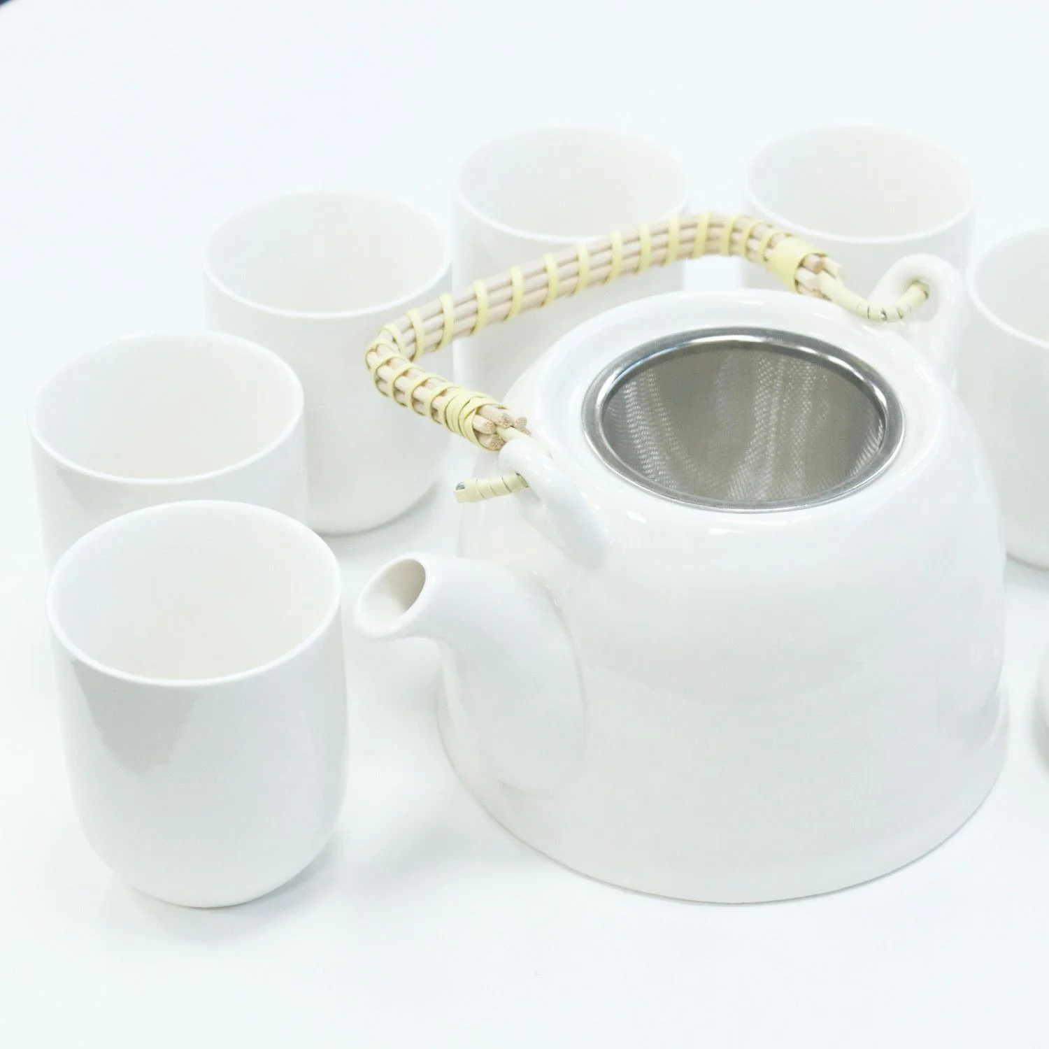 Čajová súprava Herbal Classic White – čajník a 6 šálok – fotka 1