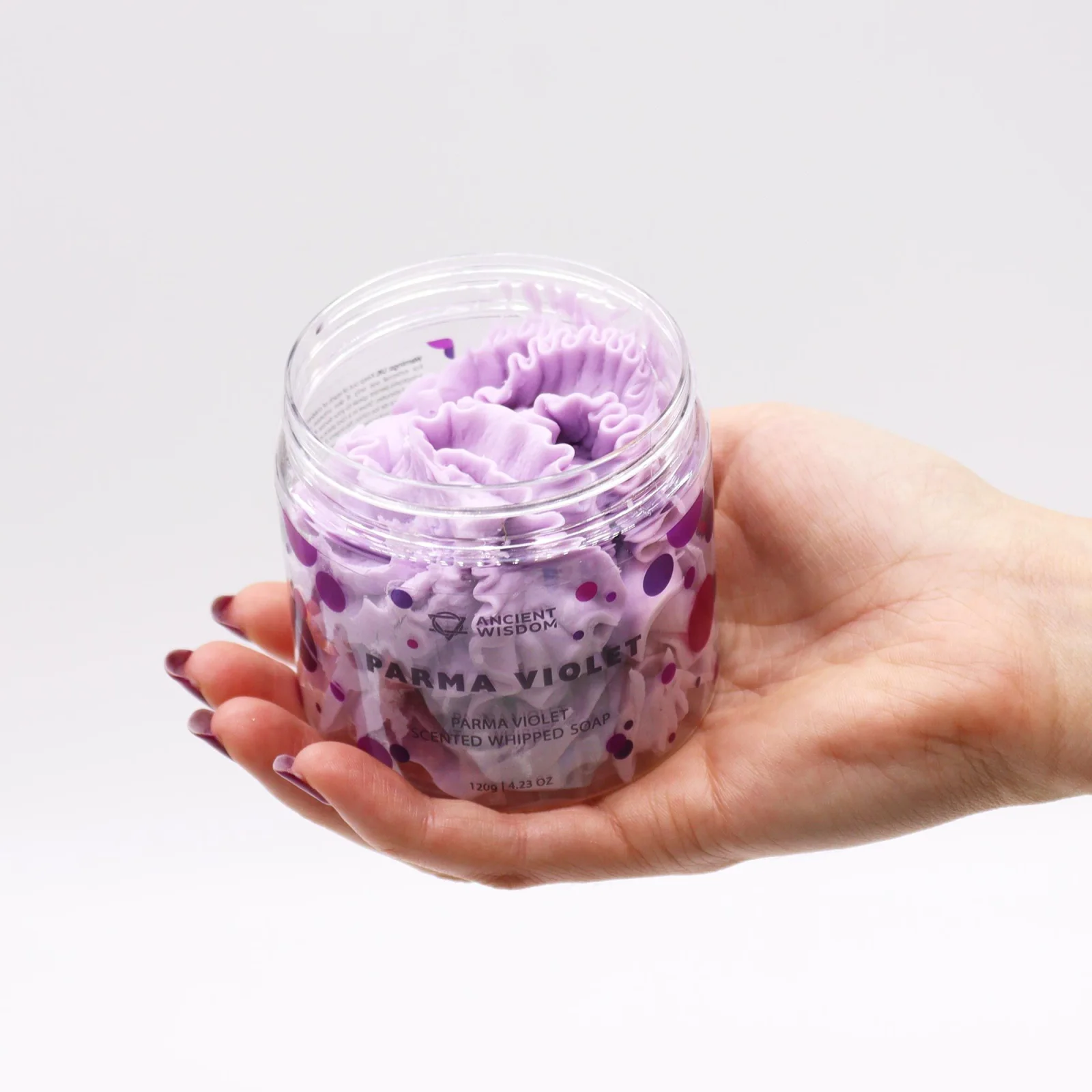 Šľahané mydlo Parma Violet – vôňa parmských fialiek – fotka 3