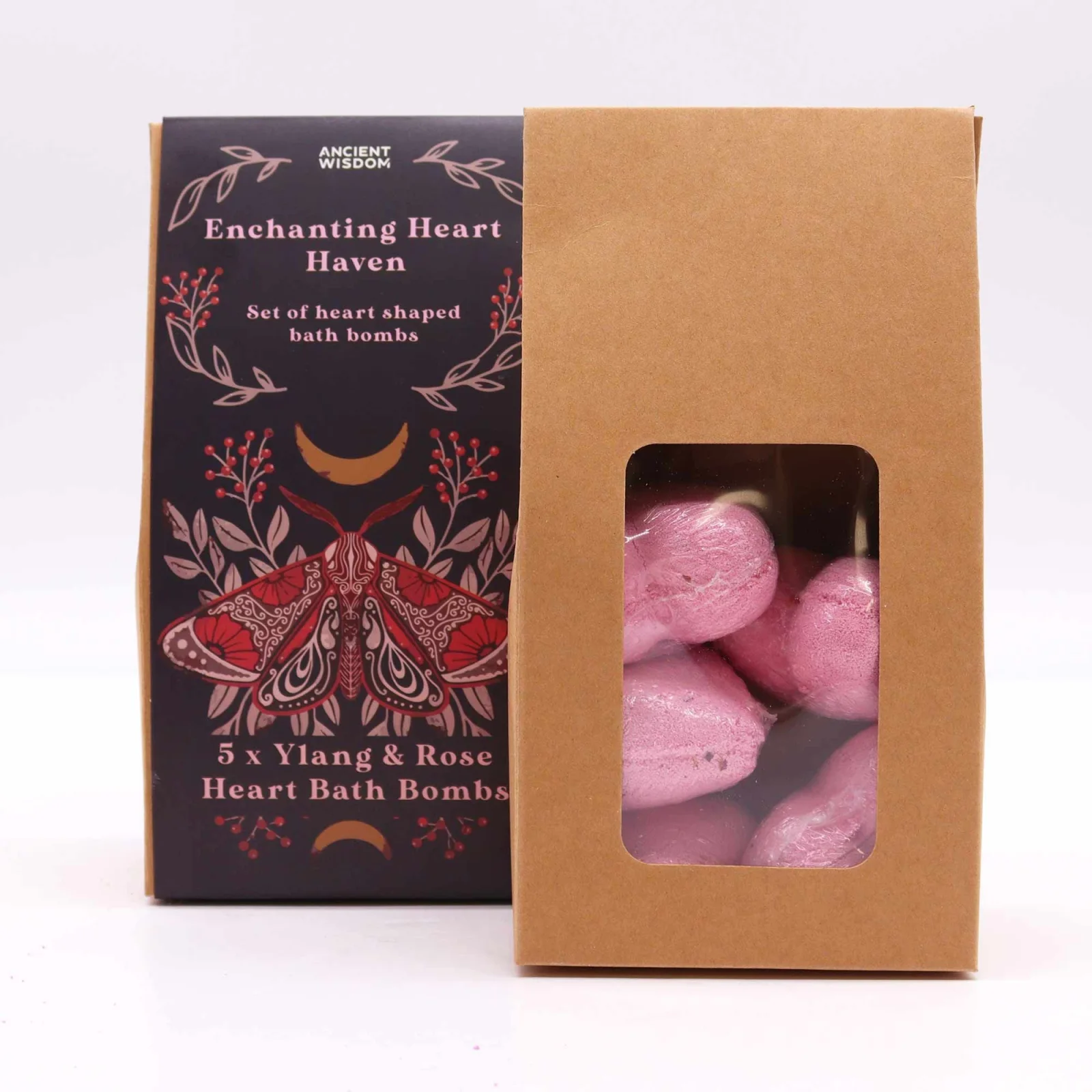 Sada bômb do kúpeľa Enchanting Heart Heaven – ylang a ruža, 5 ks – fotka 4