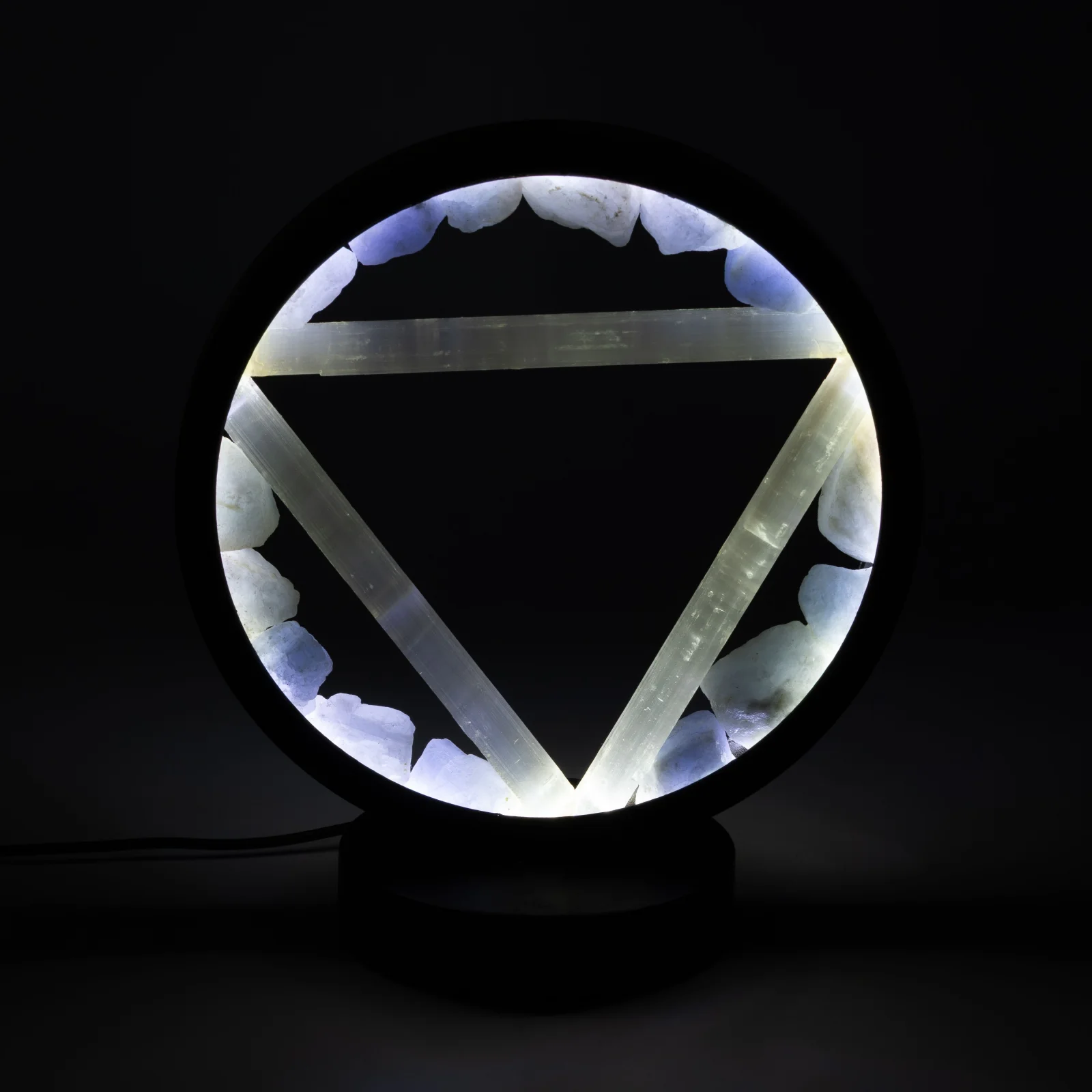 Lampa Gemstone Halo Water – akvamarín a selenit – fotka 3