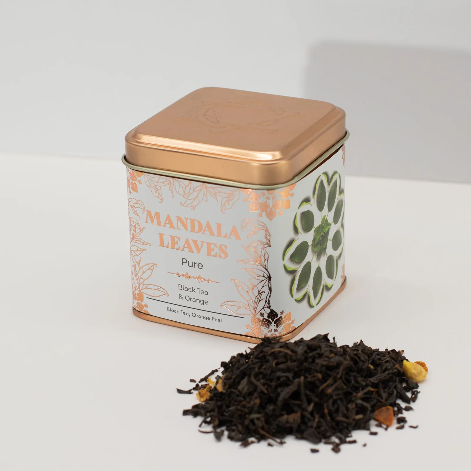 Bio čierny čaj Narnaja – pomarančová kôra, 50 g, plechovka – fotka 1