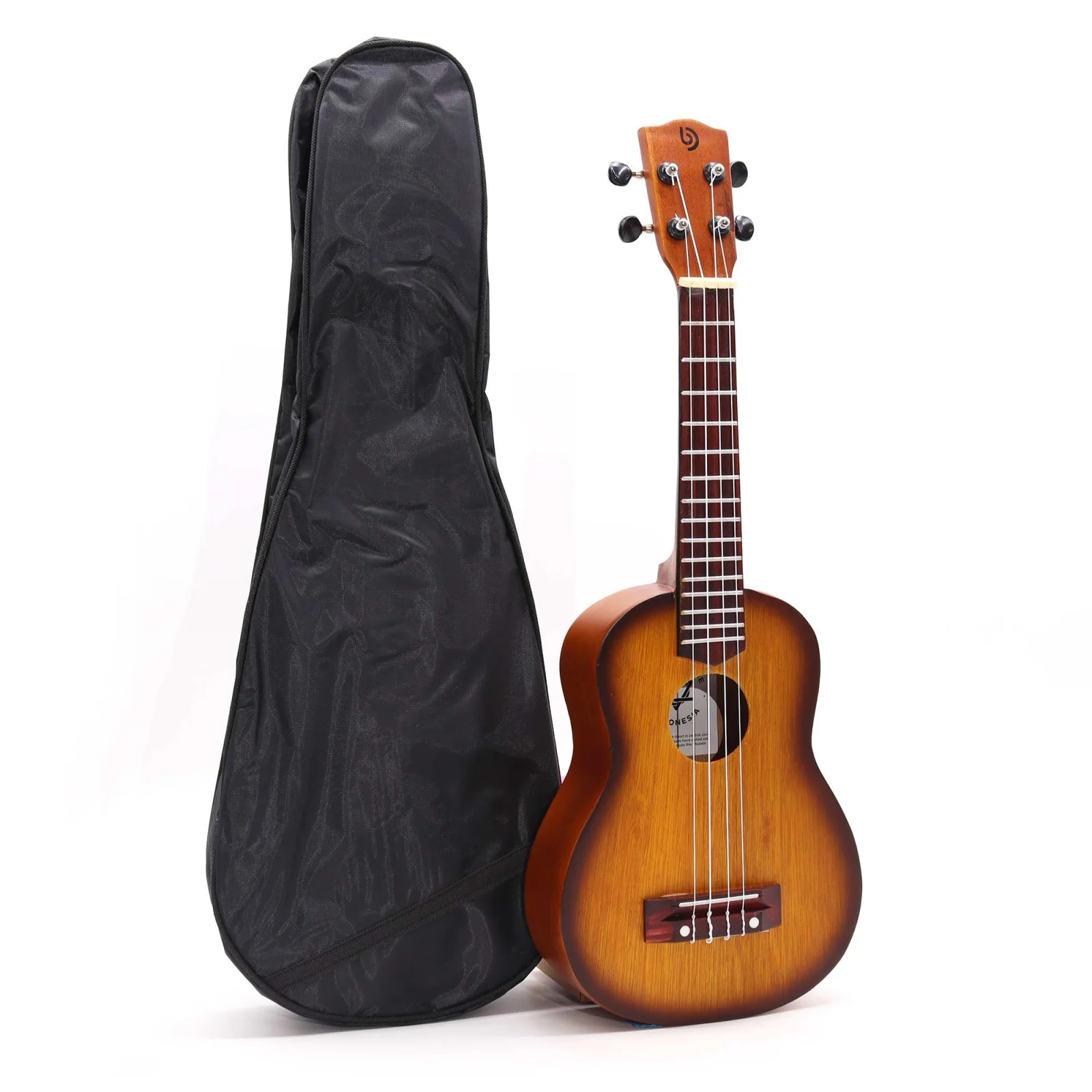 Ukulele – oranžový sunburst, 4 struny – fotka 2