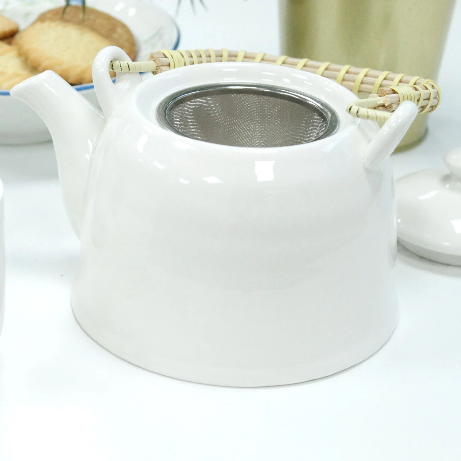Čajová súprava Herbal Classic White – čajník a 6 šálok – fotka 3