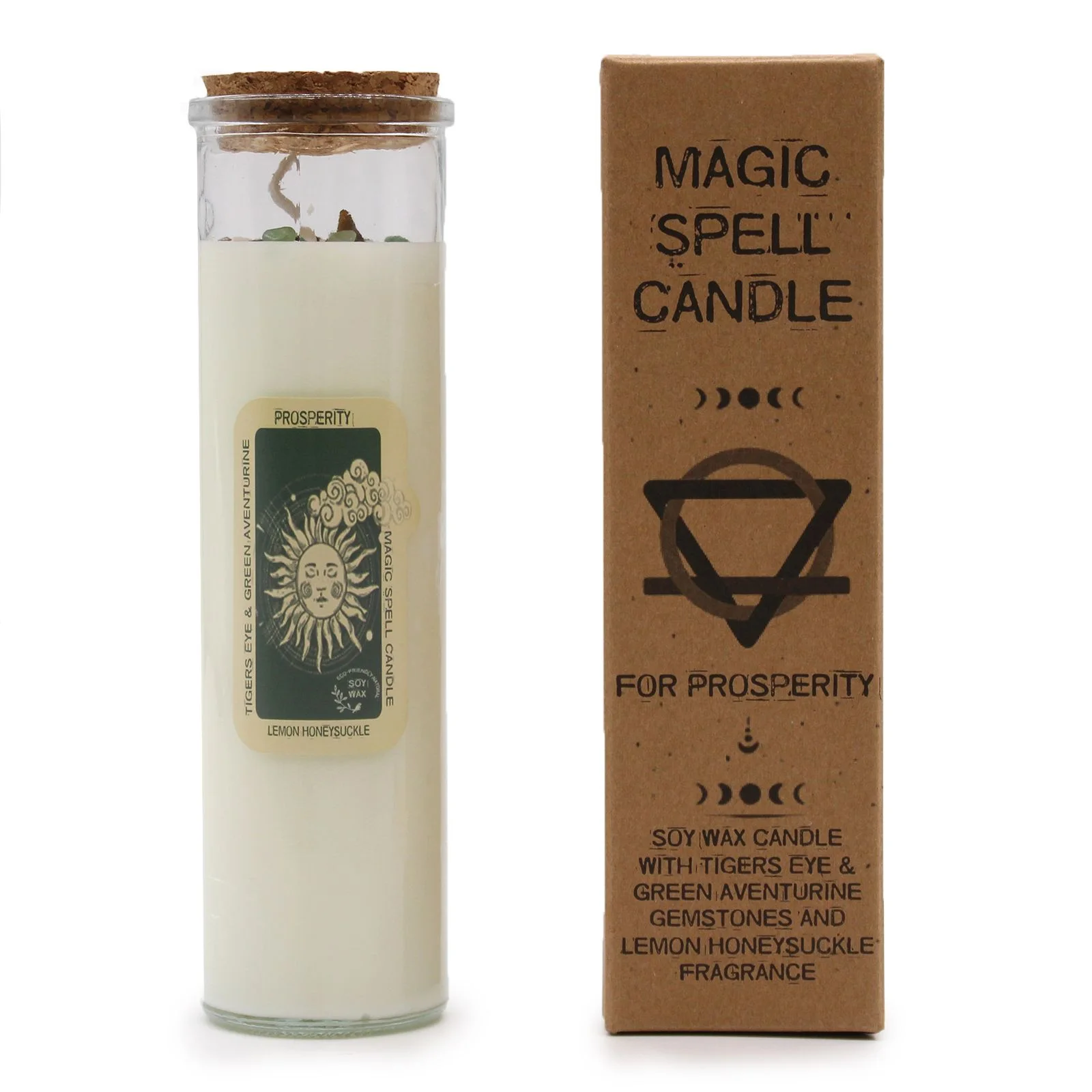 Sójová sviečka s kryštálmi Magic Spell – Prosperity, 50 hodín – fotka 1