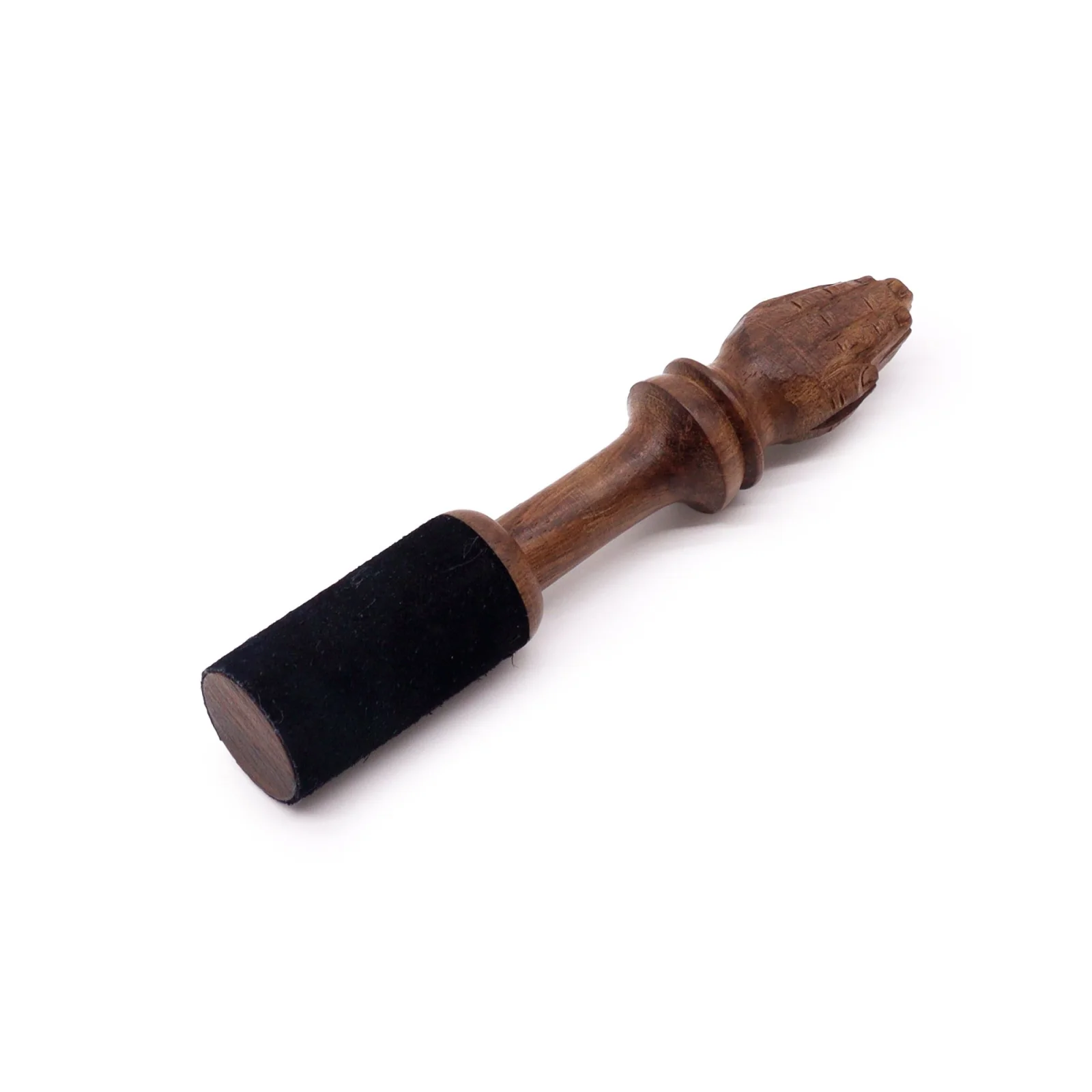 Drevená palička na spievajúcu misku – 14 cm, rezba Namaste – fotka 1