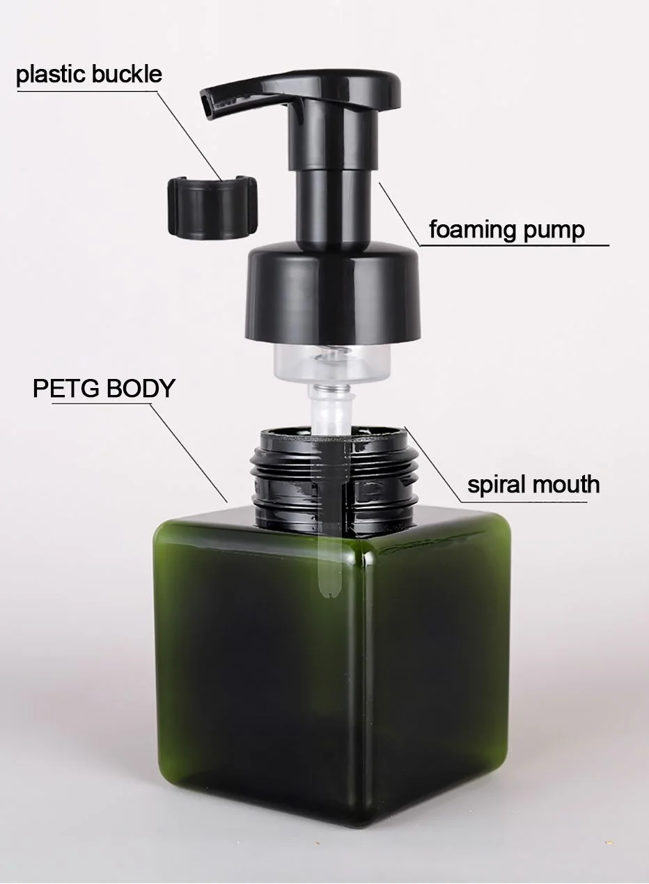 Nízka plniteľná fľaša s penovou pumpou – 250 ml – fotka 4