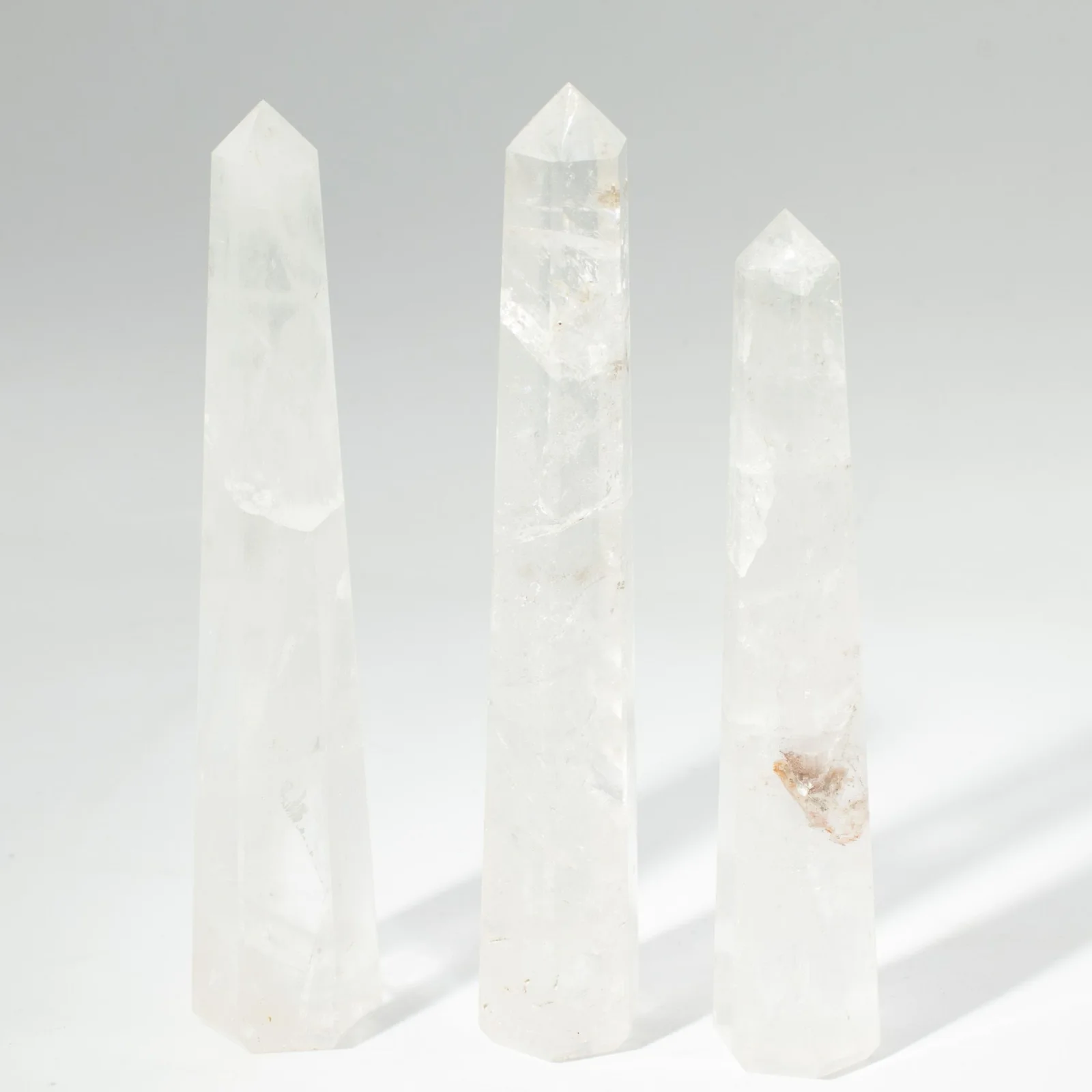 Šesťboký obelisk z krištáľu, cca 17 cm – fotka 6