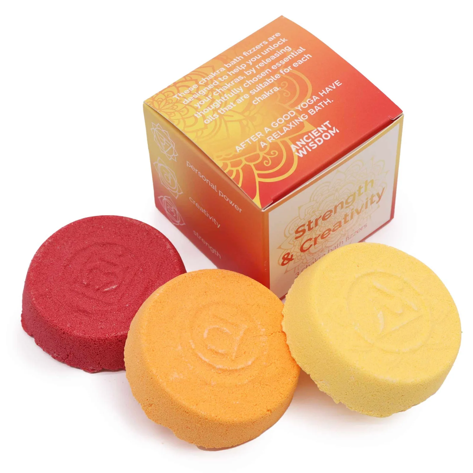 Bomby do kúpeľa Chakra – Strength & Creativity, 3 ks – fotka 2