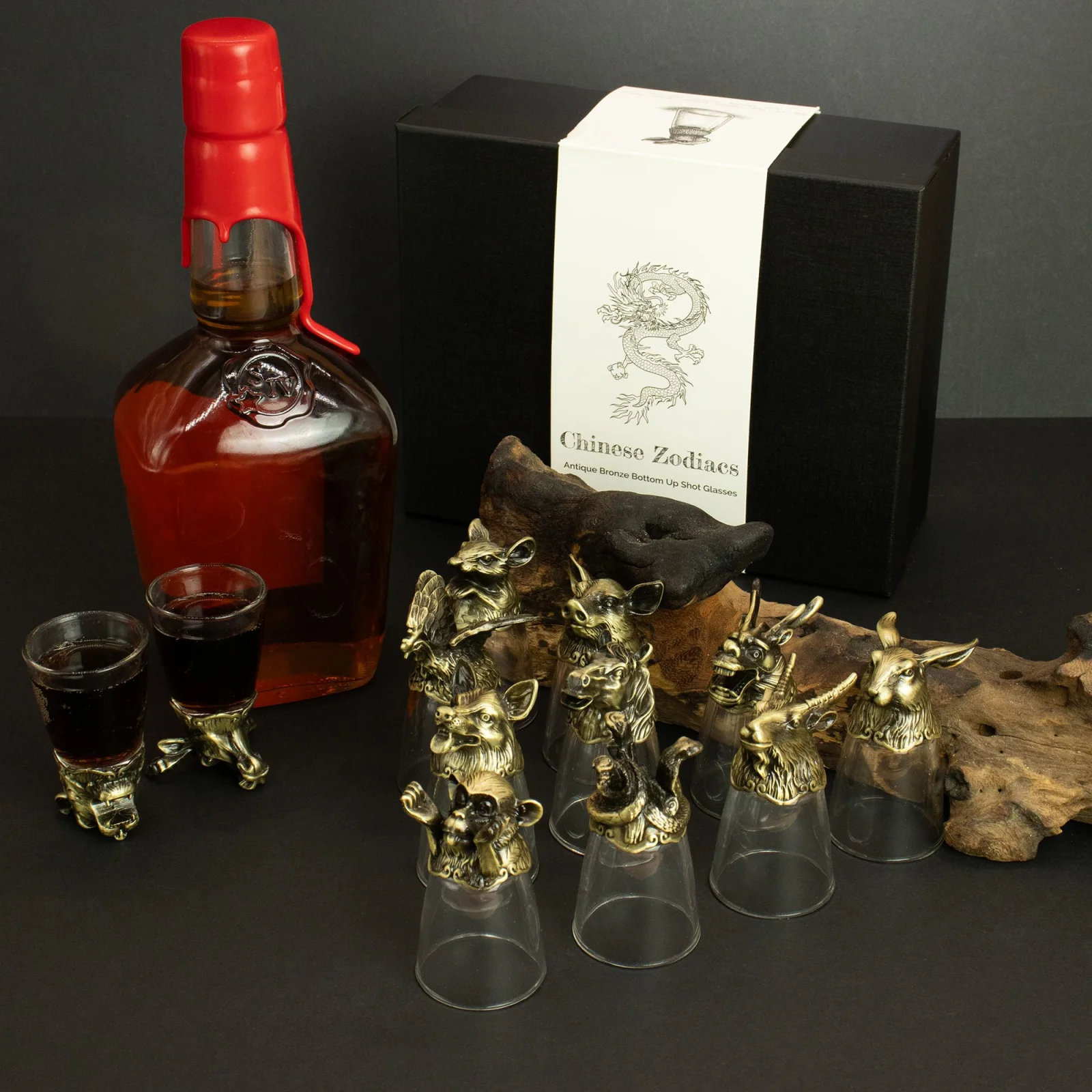 Štamperlíky Bottom Up – 12 ks, 25 ml, čínsky zverokruh – fotka 12