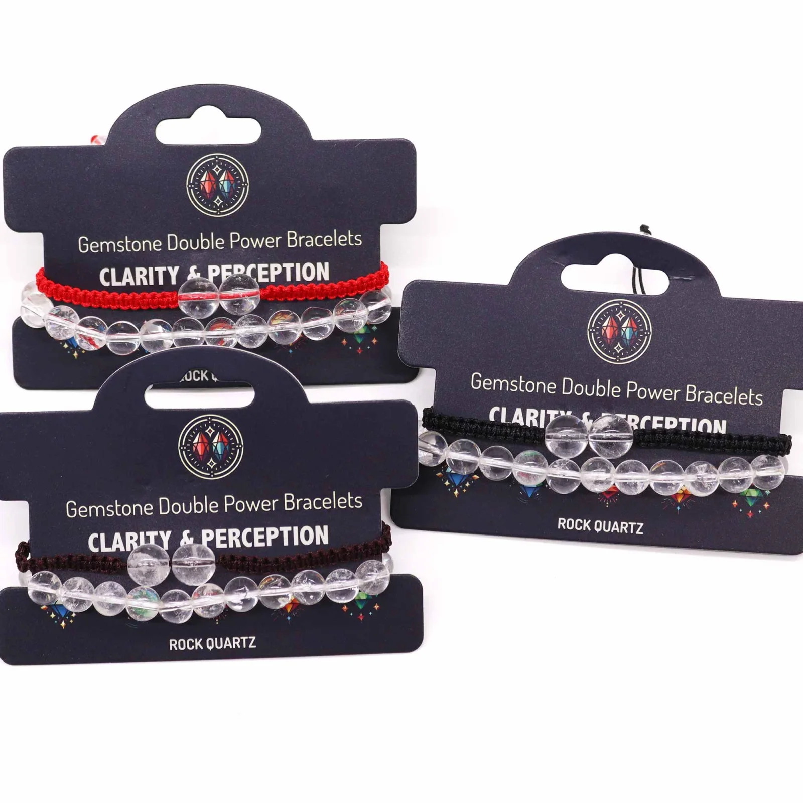 Sada náramkov Gemstone Double Power – krištáľ – fotka 2