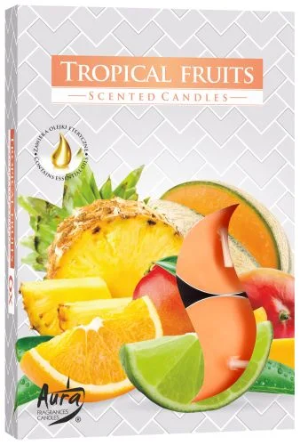 Vonné čajové sviečky Tropical Fruit – 6 ks