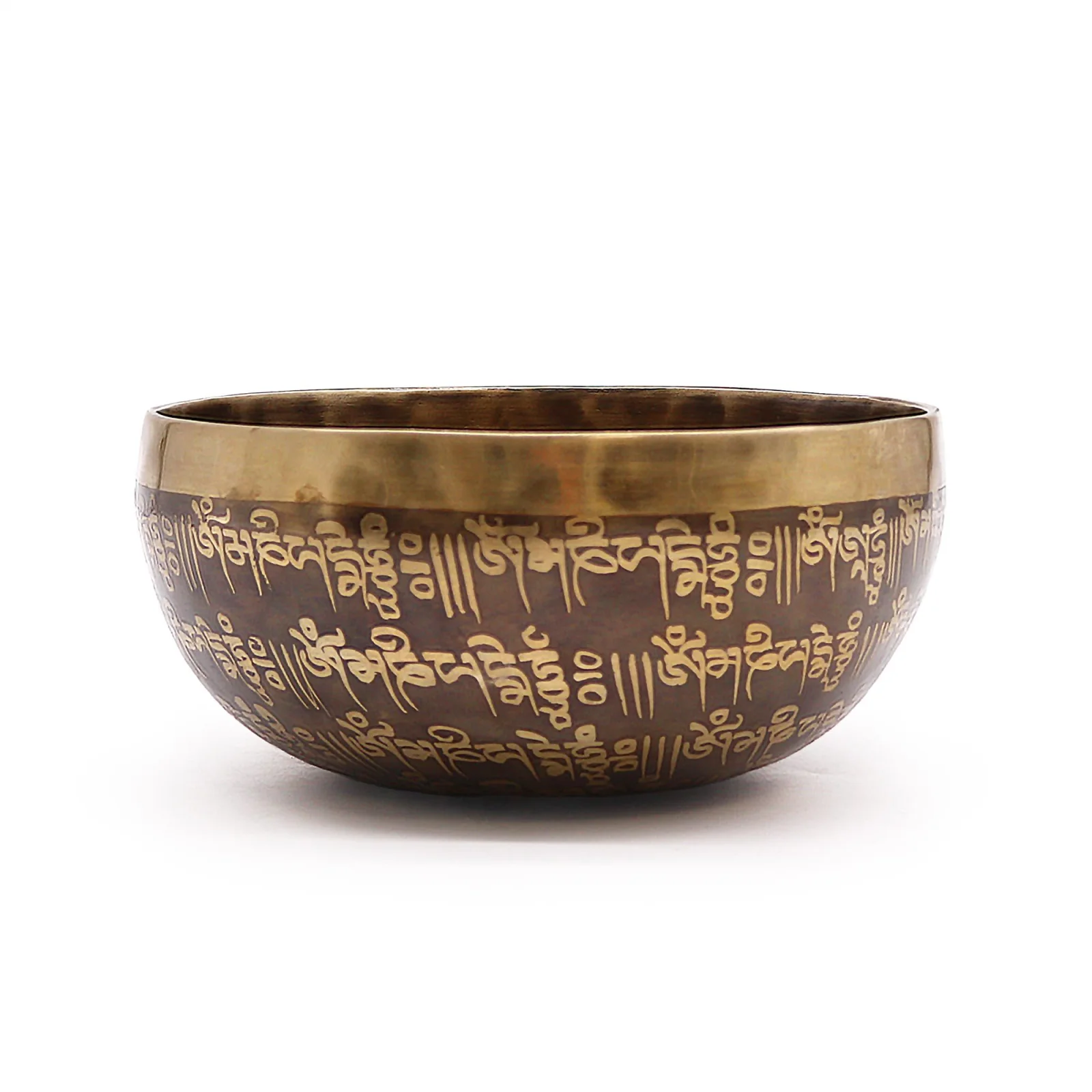 Tibetská gravírovaná miska – mantra, 16 cm – fotka 1