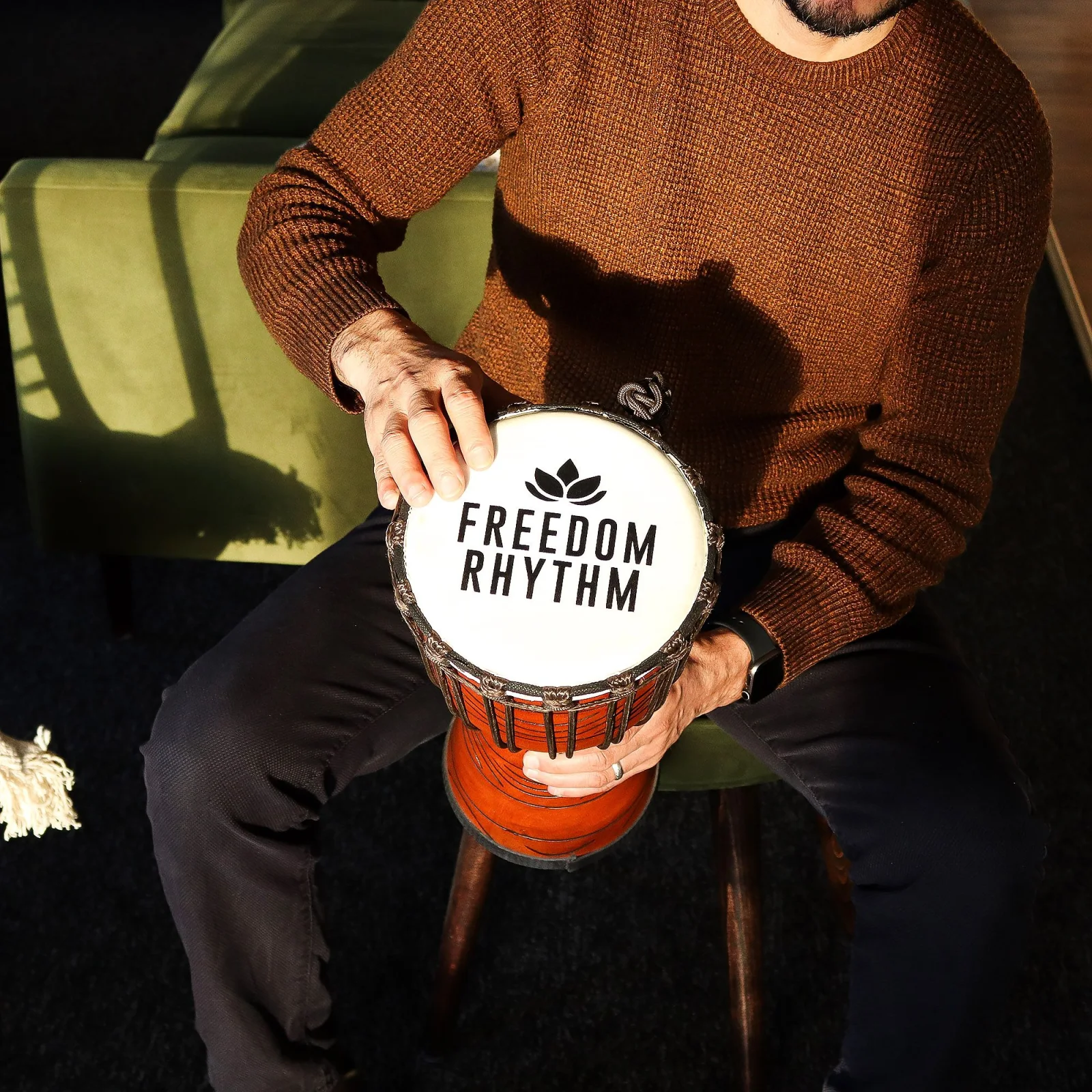 Djembe Pro Freedom Rhythm – vyšší tón, 40 cm – fotka 6