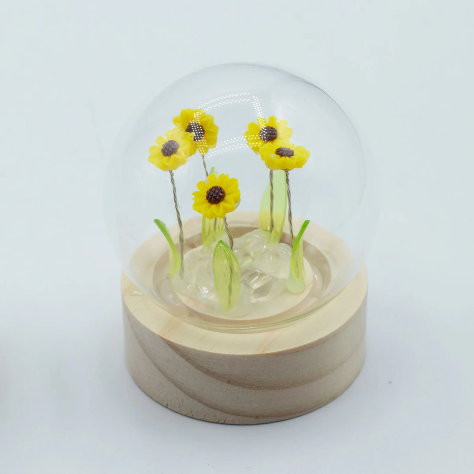 Floral Glow – LED kupola, 5 slnečníc, na batérie – fotka 4
