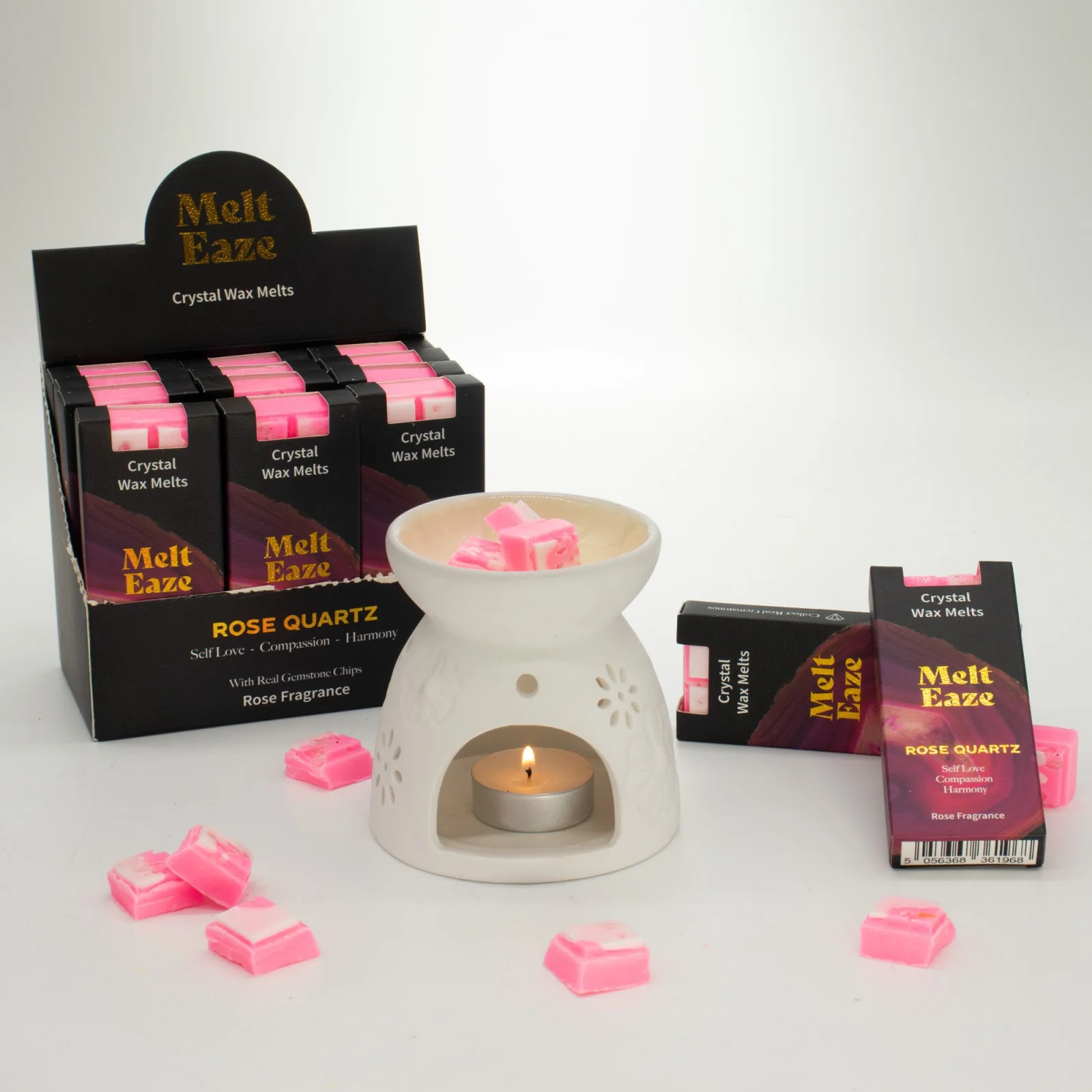 Vonný vosk MeltEaze Rose Quartz Love – ruža, 50 g – fotka 1