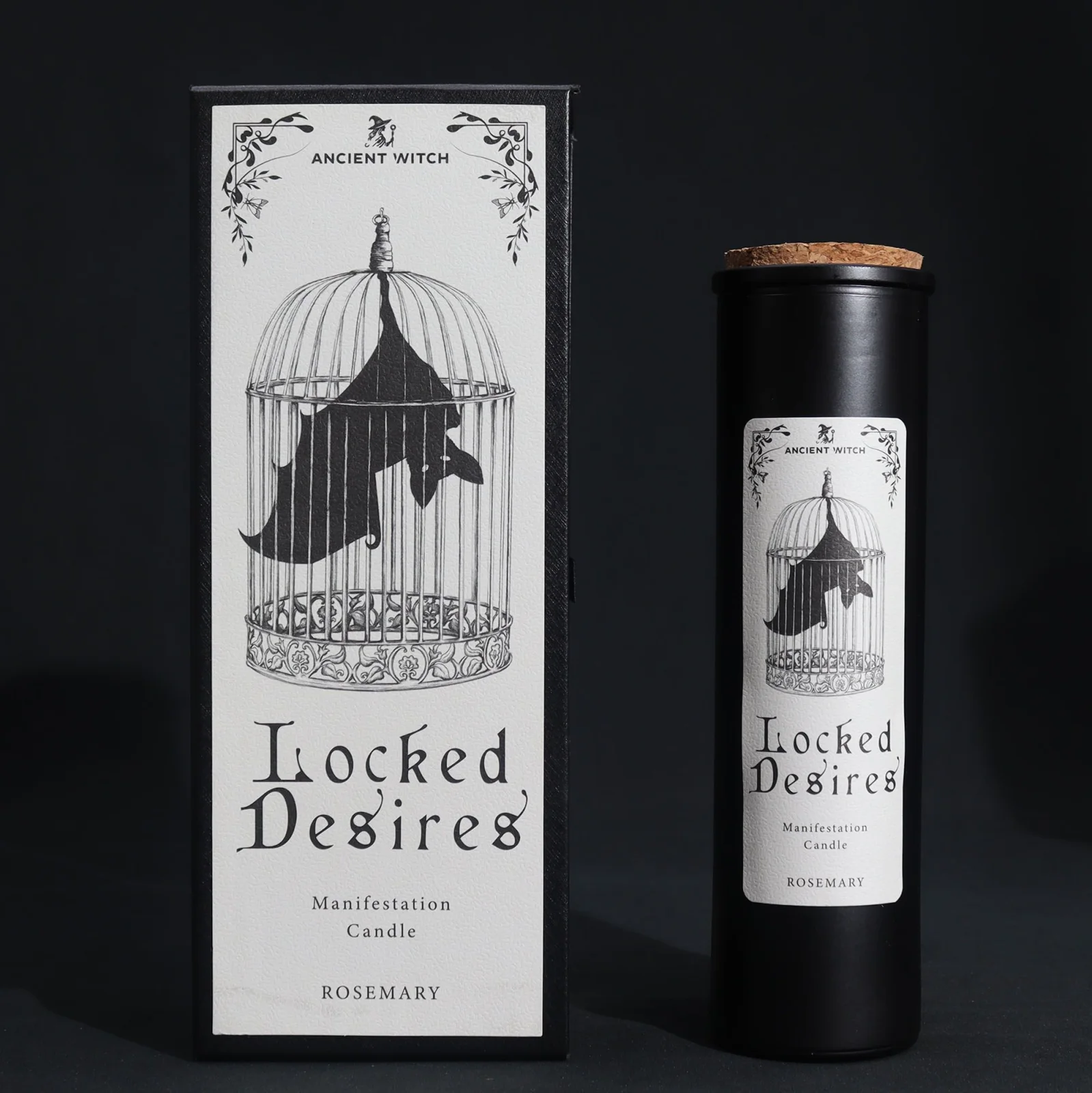 Sójová sviečka Ancient Witch Locked Desires – rozmarín – fotka 1