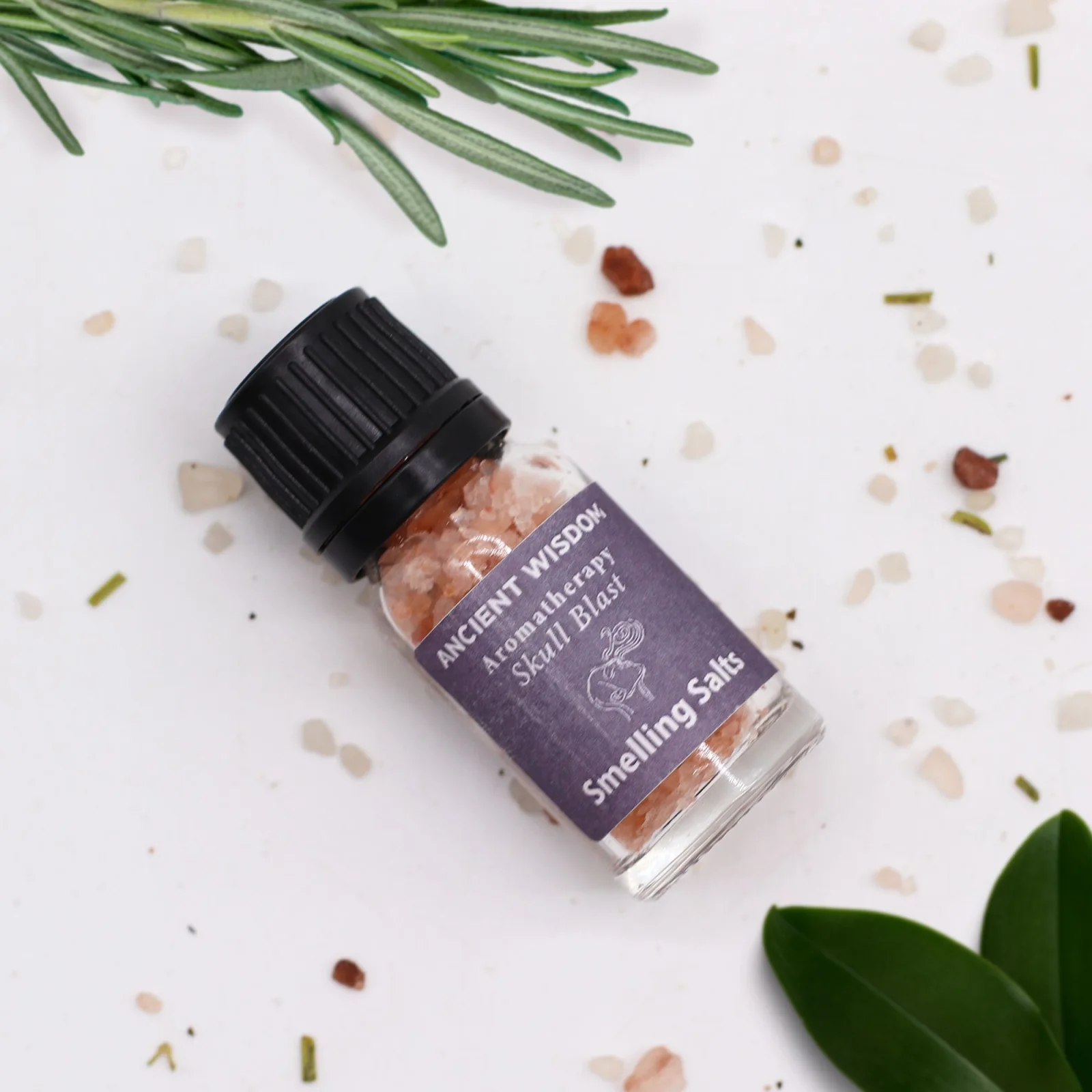 Čuchacia soľ Skull Blast – mäta, eukalyptus, rozmarín – fotka 3