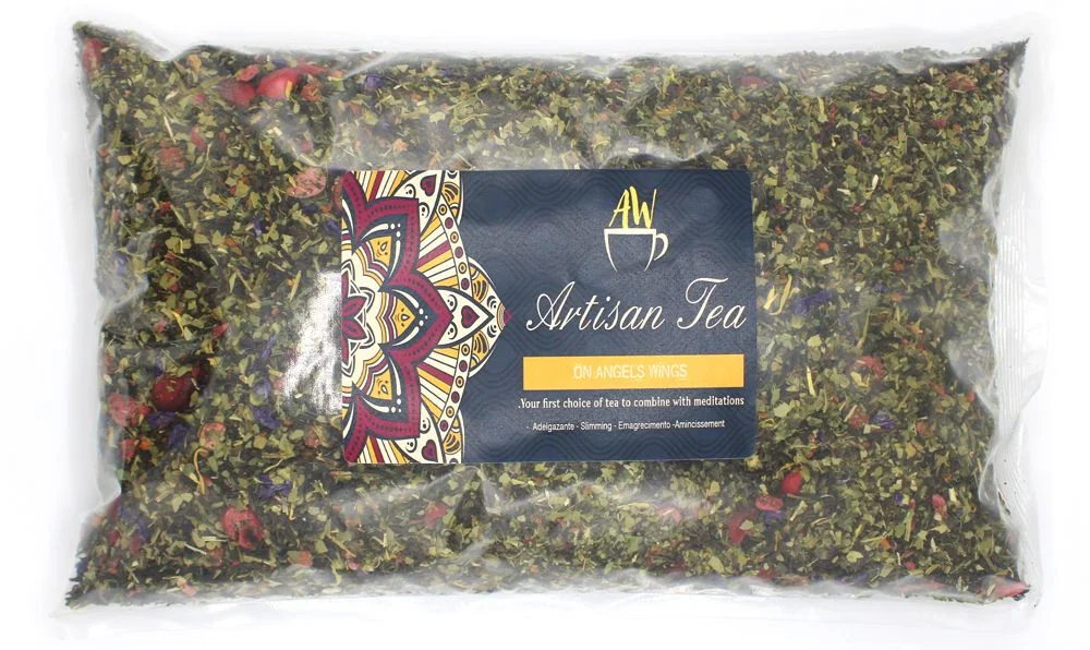 Ovocný čaj On Angels Wings – pu-erh, maté a bobule, 1 kg – fotka 2