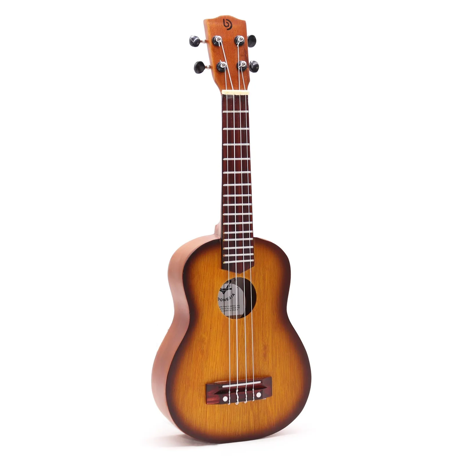 Ukulele – oranžový sunburst, 4 struny – fotka 1