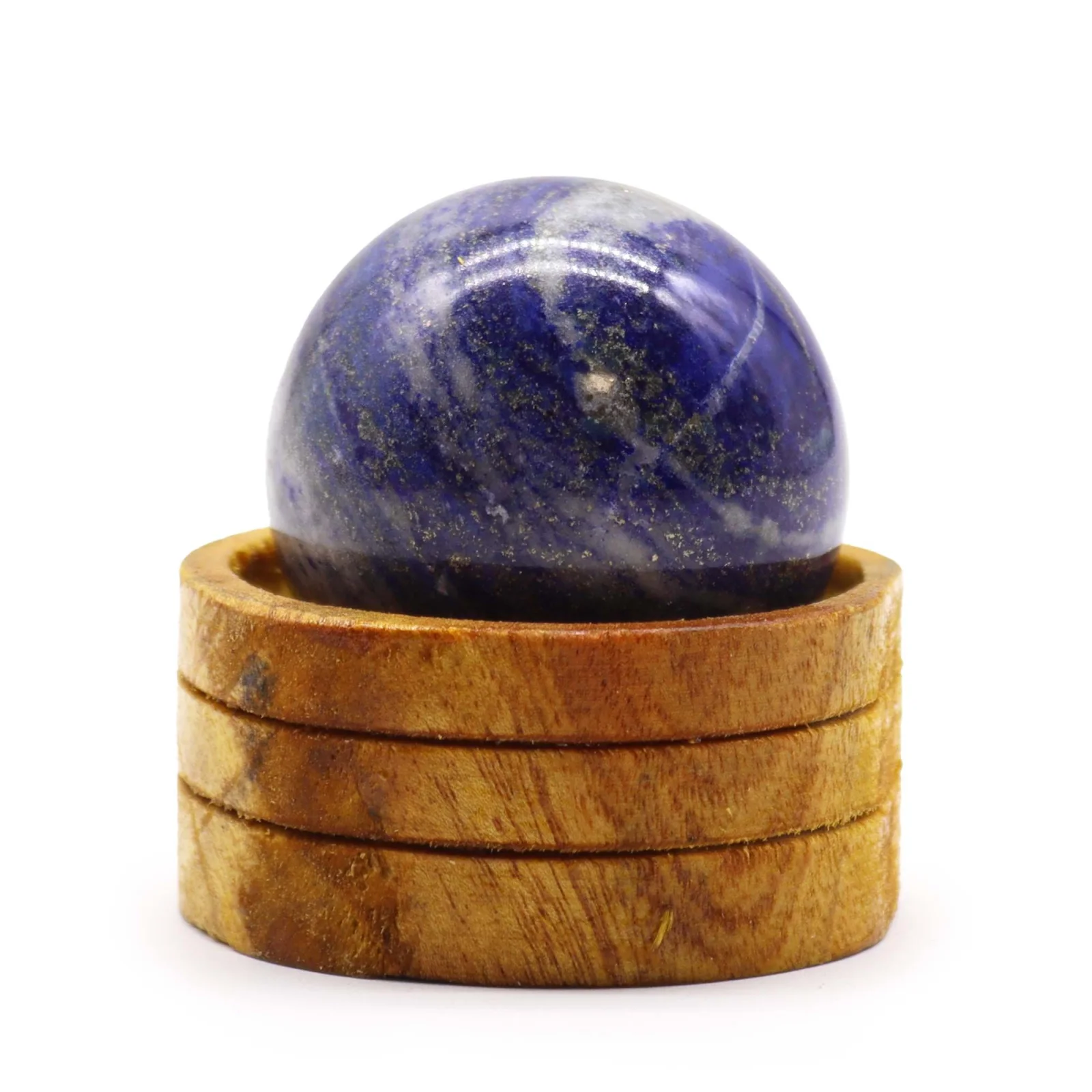 Guľa z afganského lapisu lazuli so stojanom, 50 mm