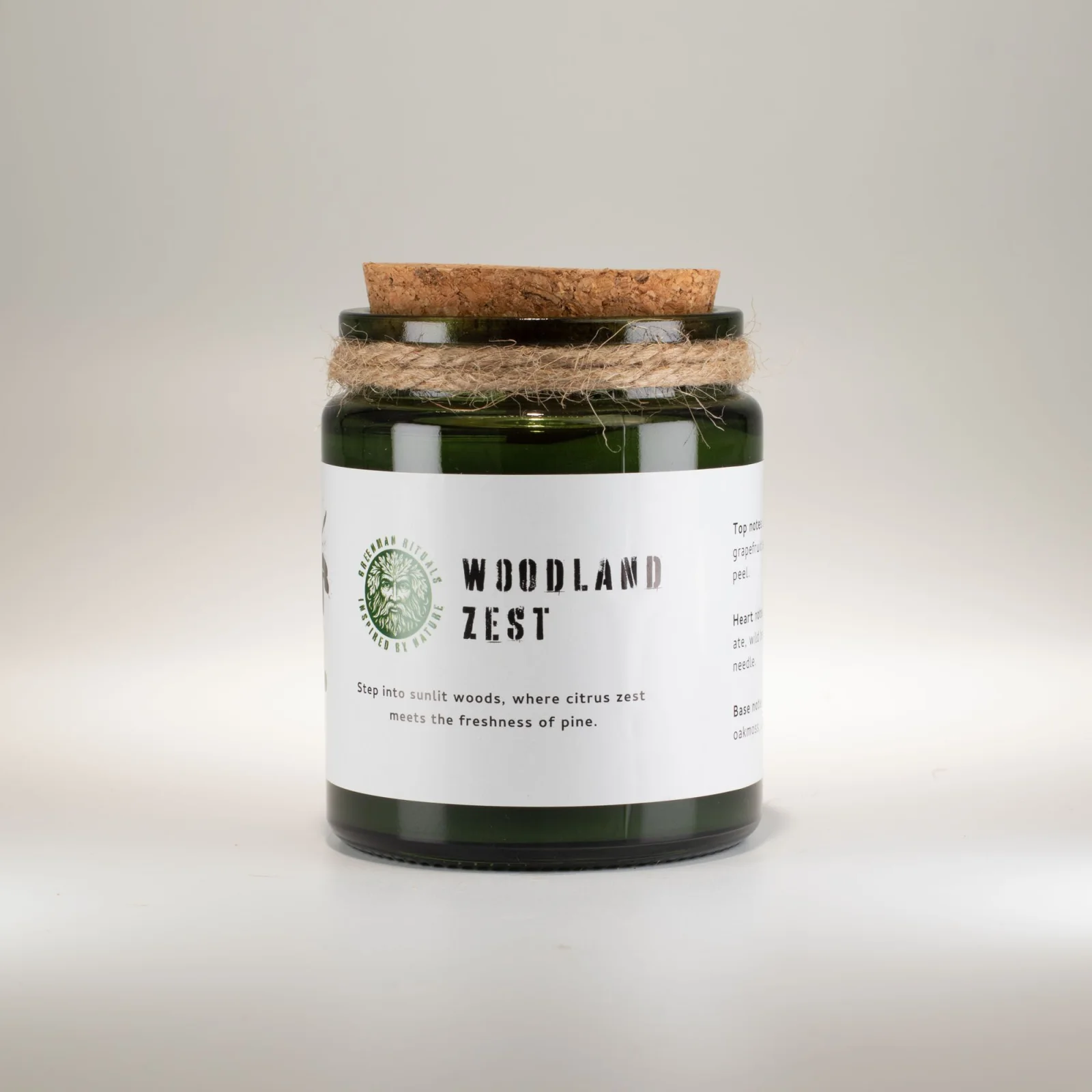 Sójová sviečka Greenman Woodland Zest – citrus a lesná sviežosť – fotka 2