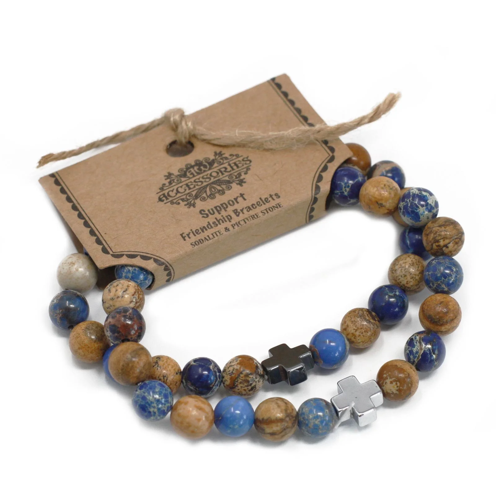 Náramky priateľstva Support – sodalit a picturestone – fotka 1