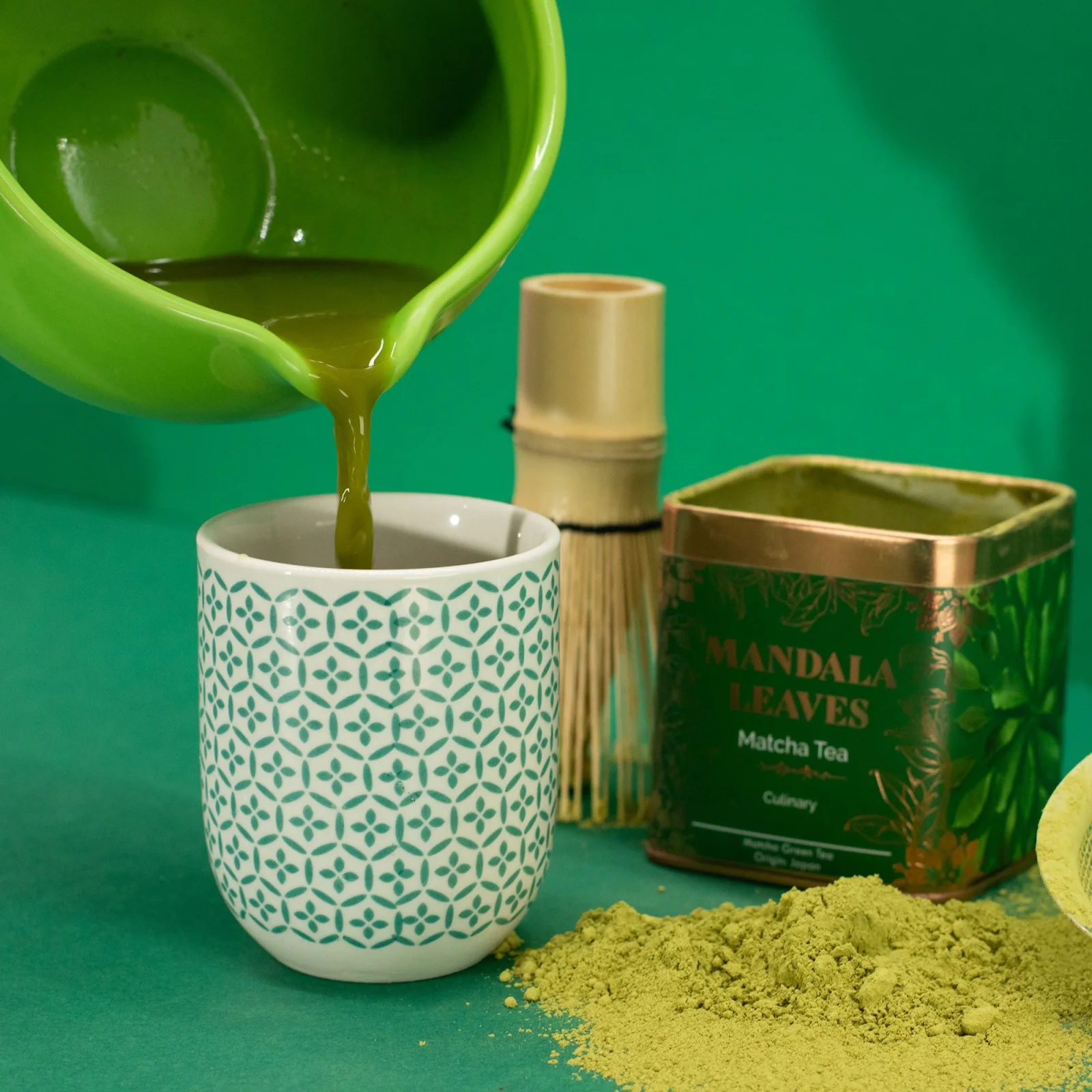 Kulinárska matcha bio – na latte a pečenie, 50 g, plechovka – fotka 3