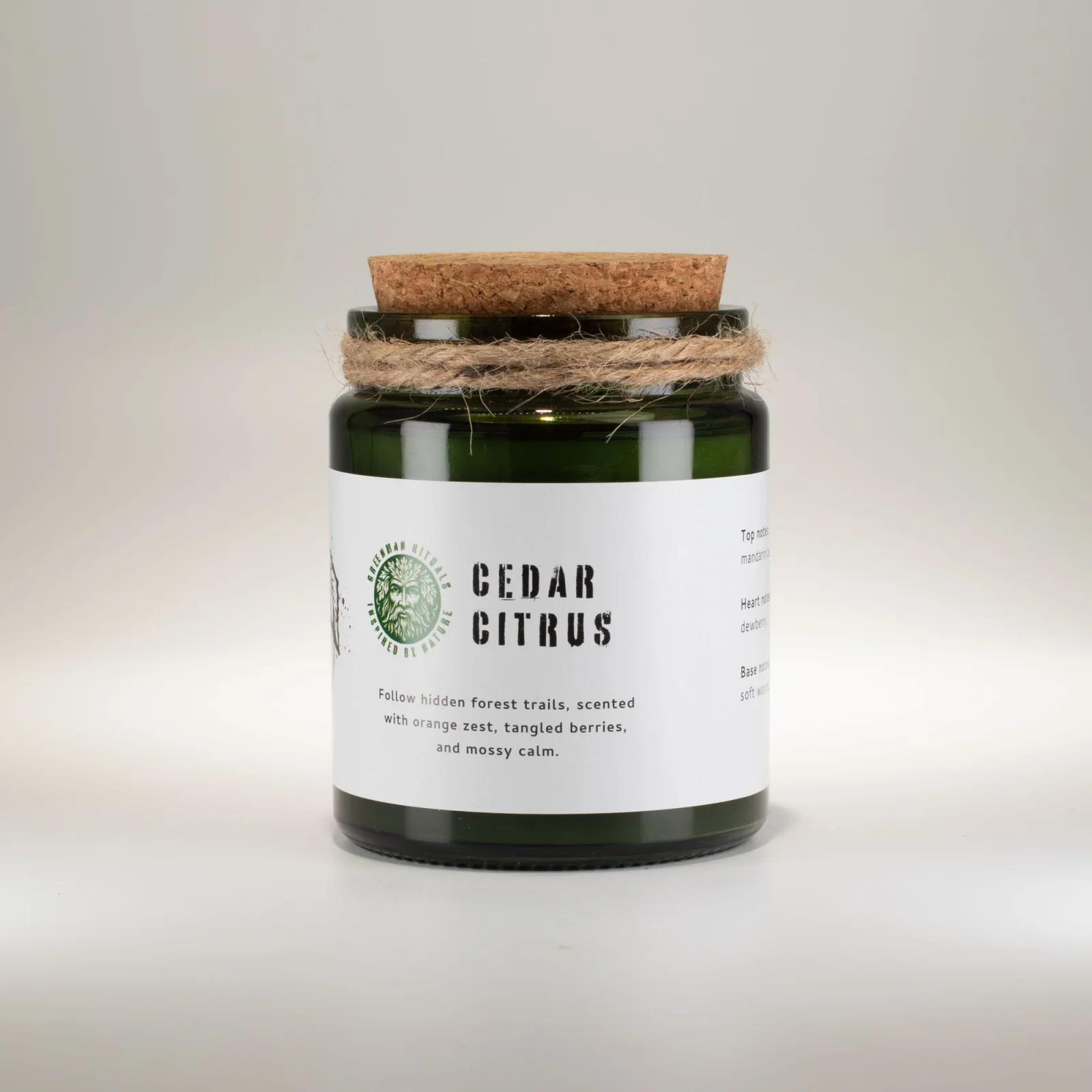 Sójová sviečka Greenman Forest Resin – citrus a živica – fotka 2