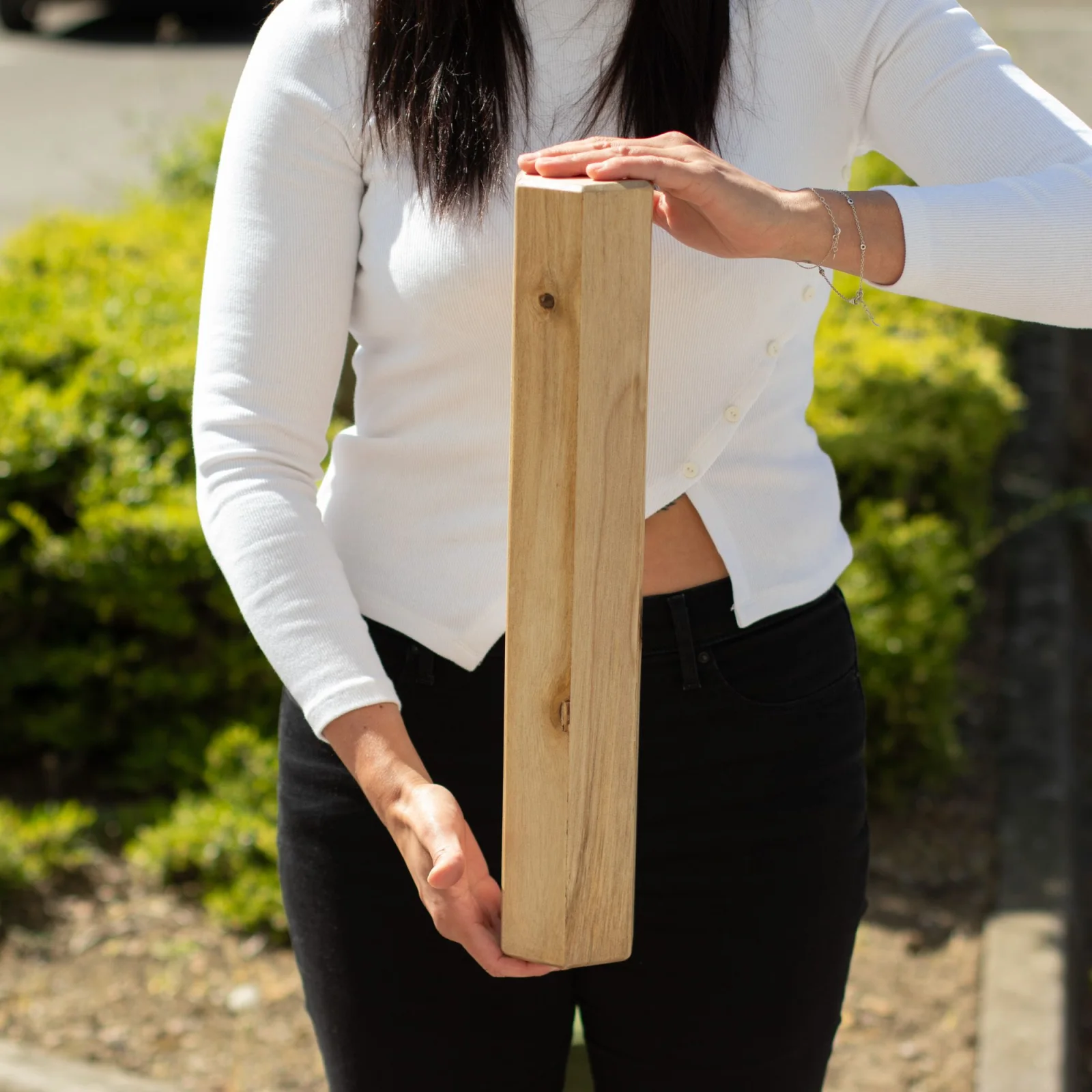 Dažďová palica z dreva manglid, 50 cm – fotka 3