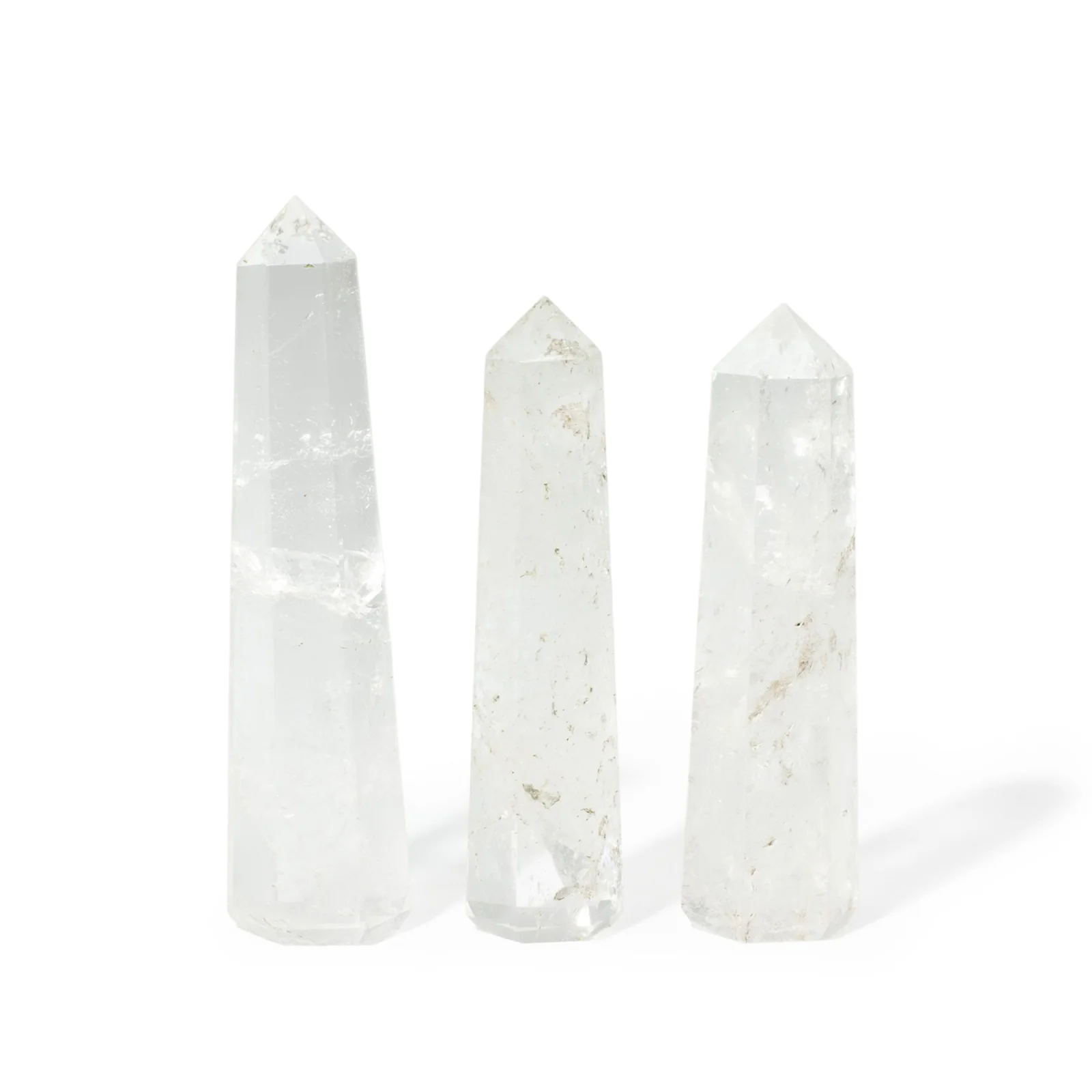 Šesťboký obelisk z číreho kremeňa, cca 11 cm – fotka 2