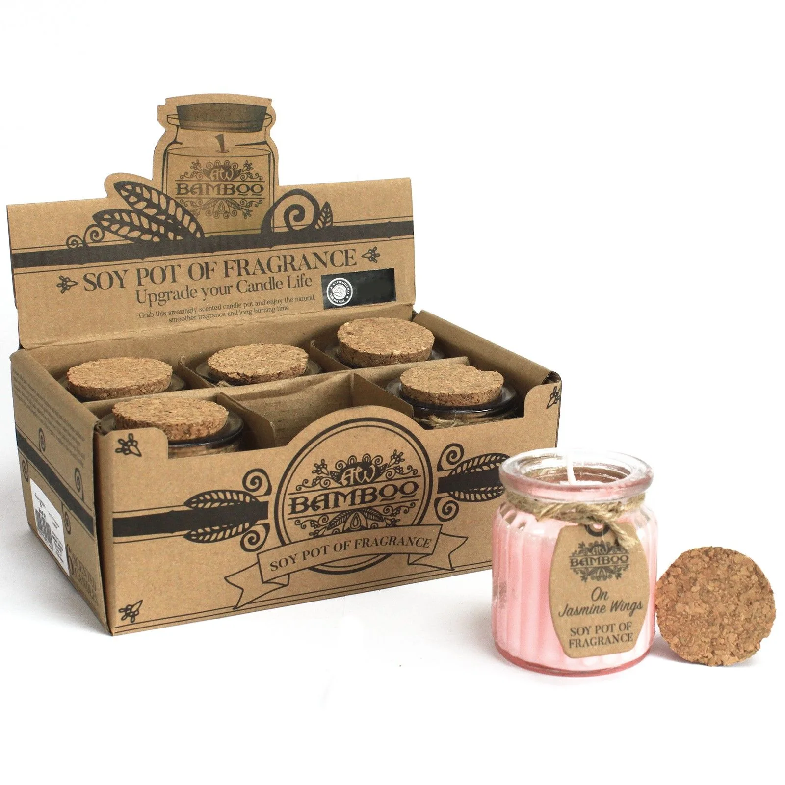 Vonná sójová sviečka v skle – On Jasmine Wings, 120 g – fotka 3