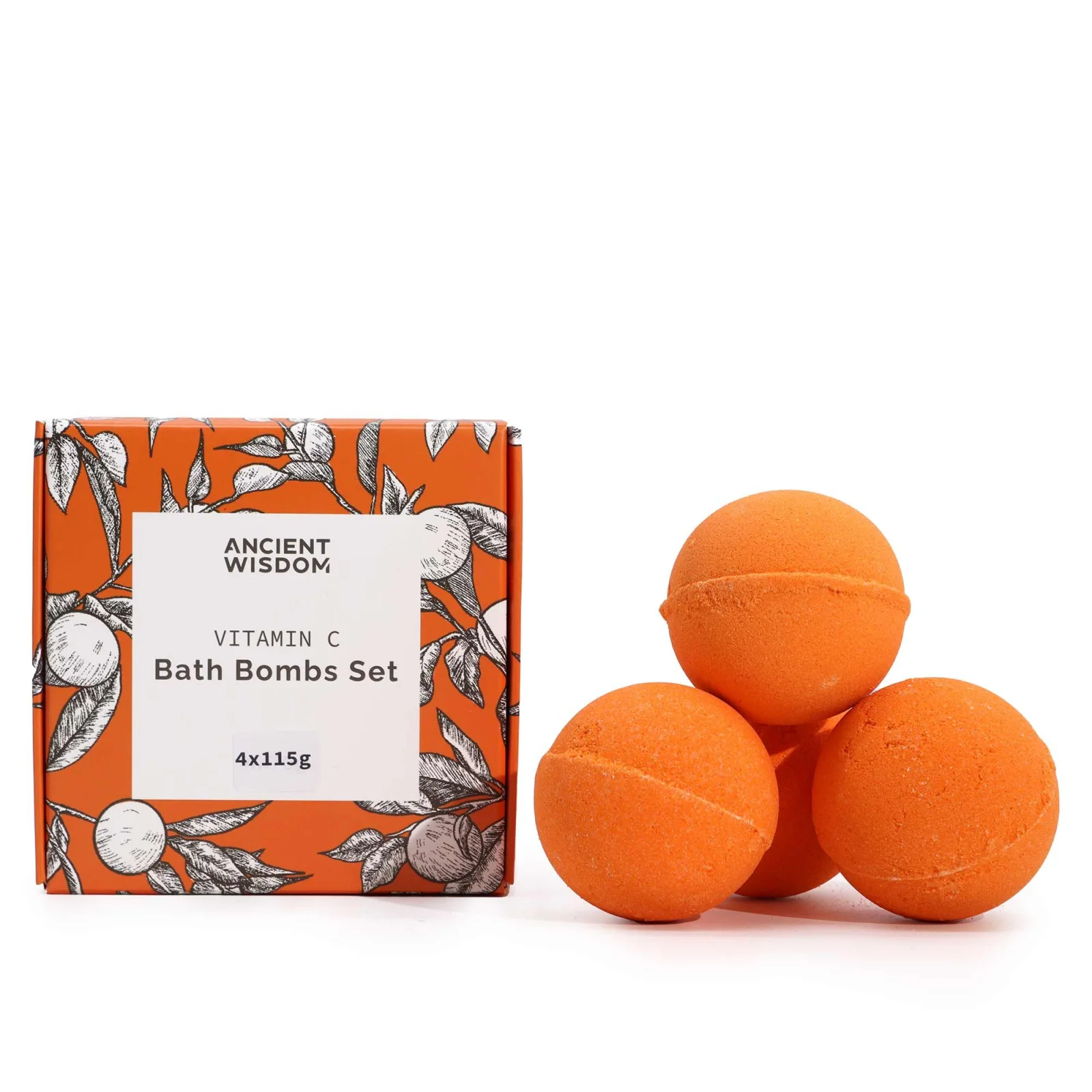 Sada bômb do kúpeľa s vitamínom C – pomaranč a citrón, 4 × 115 g – fotka 3