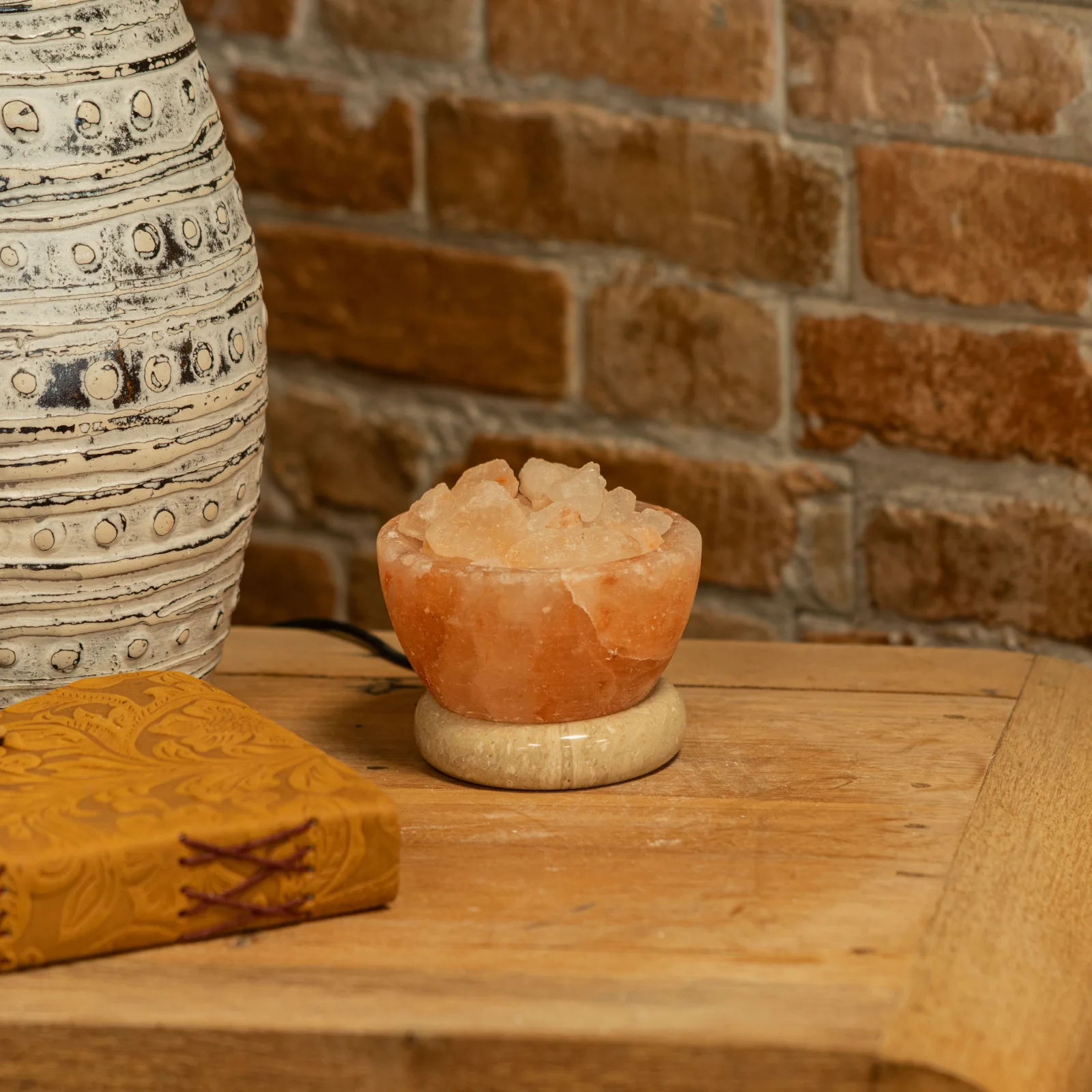 Soľná lampa Fire Bowl USB – farebné svetlo – fotka 5