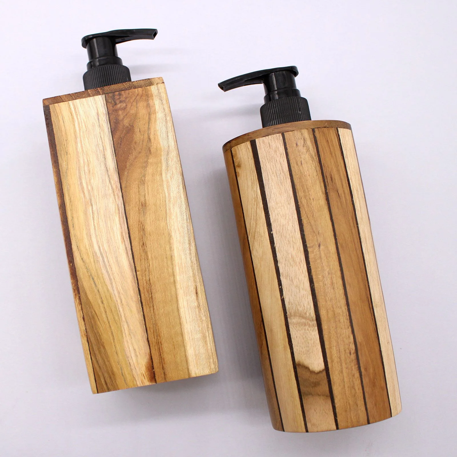 Dávkovač mydla z dreva teak – štvorcový, 200 ml – fotka 3