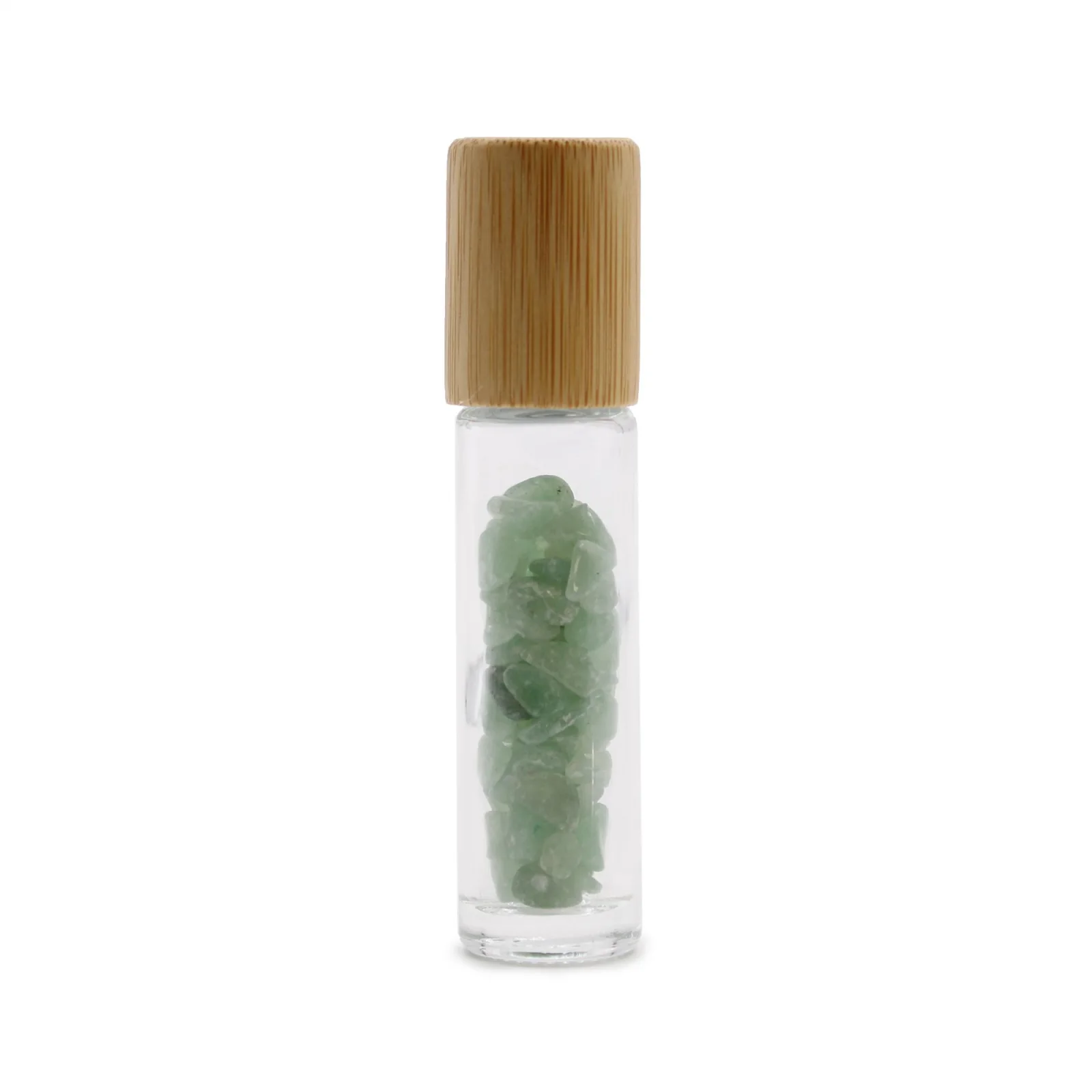 Roll-on fľaštička s aventurínom, 5 ml – drevené viečko – fotka 2