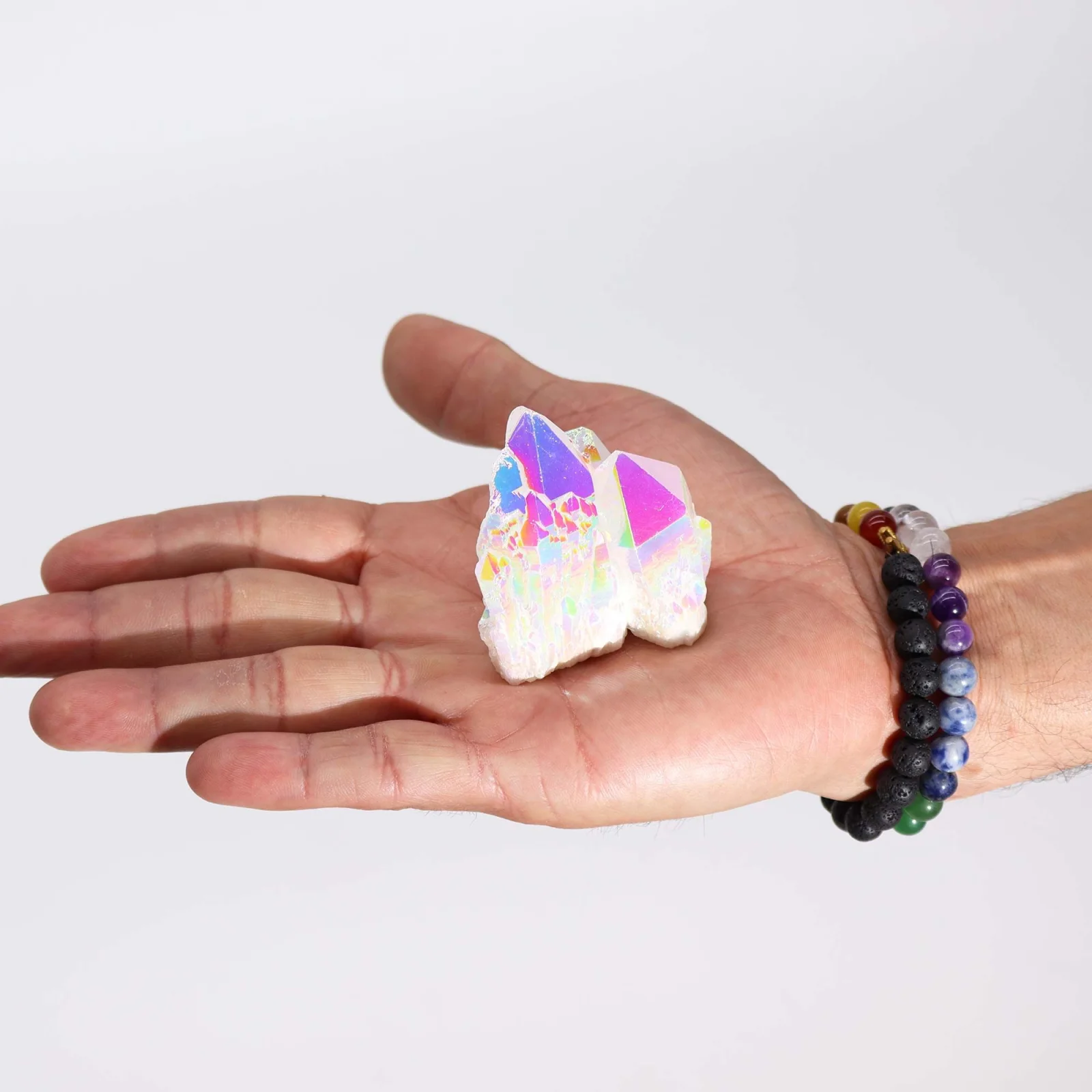 Aura krištáľ Angel Aura – stredný zhluk, 7 – 10 cm – fotka 1