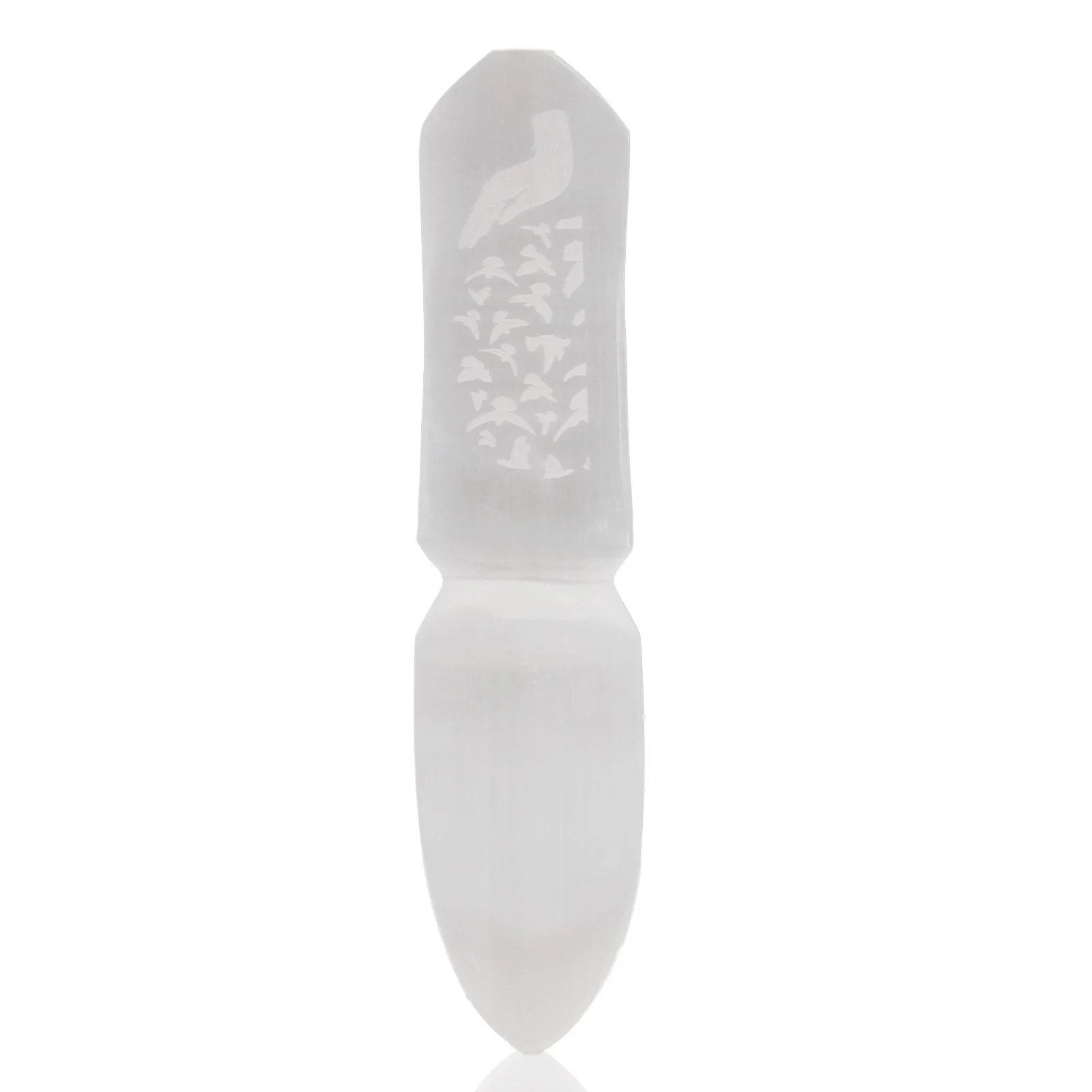 Selenitový rituálny nôž – Releasing Bonds, 20 cm – fotka 7