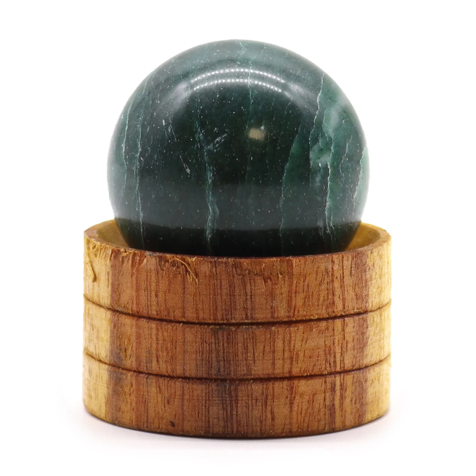 Guľa z indického jade so stojanom, 40 mm