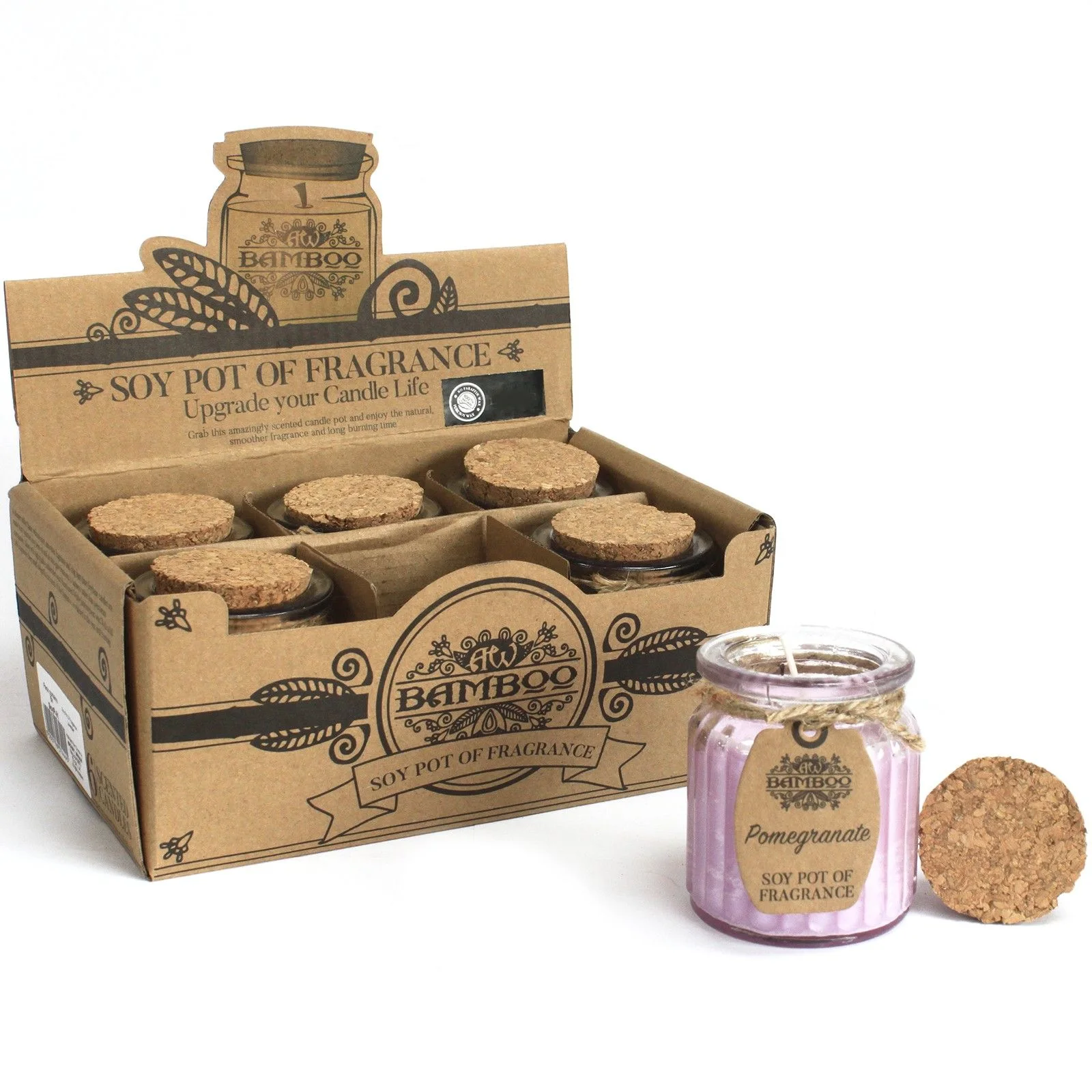 Vonná sójová sviečka v skle – Pomegranate, 120 g – fotka 3