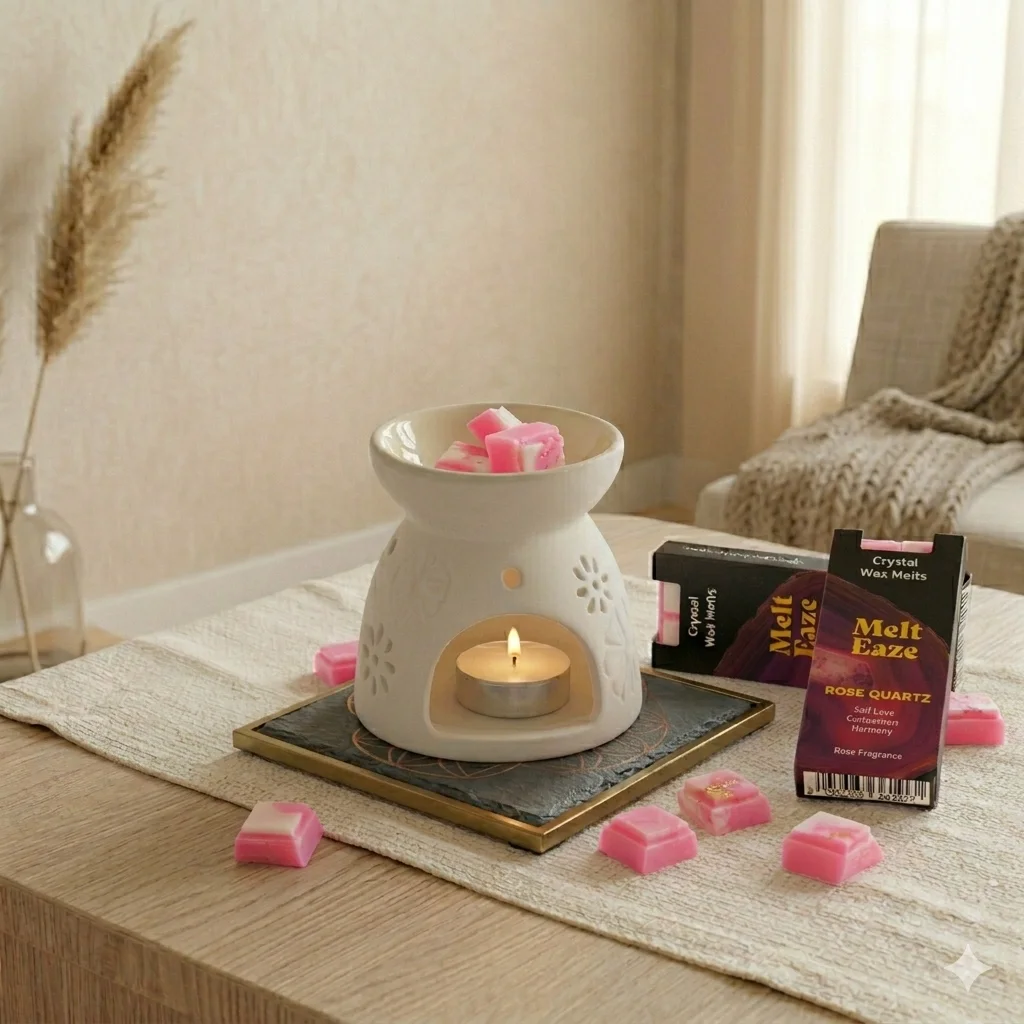 Vonný vosk MeltEaze Rose Quartz Love – ruža, 50 g – fotka 3